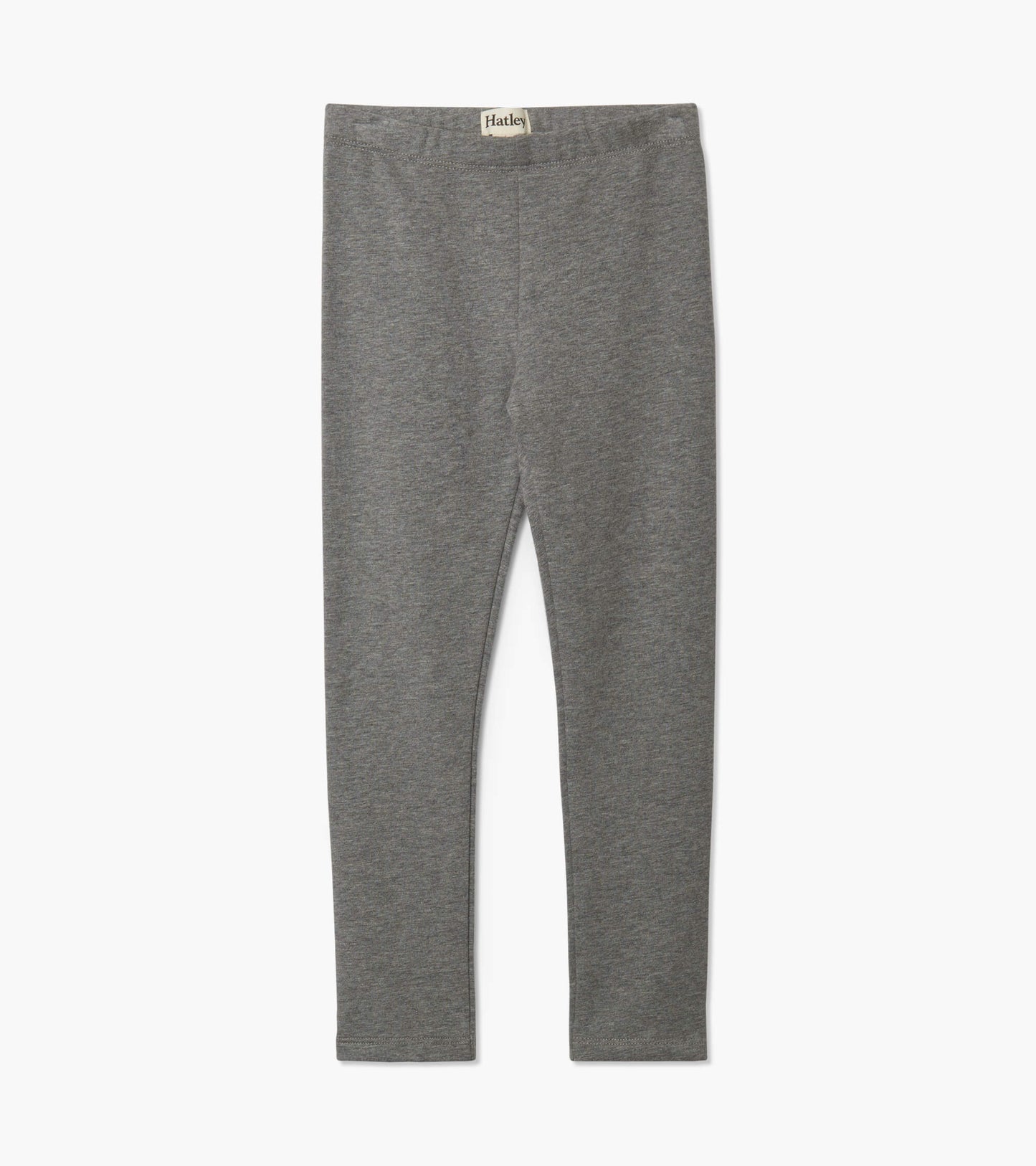 Charcoal gray cozy leggings with a soft texture and elastic waistband, suitable for casual wear.