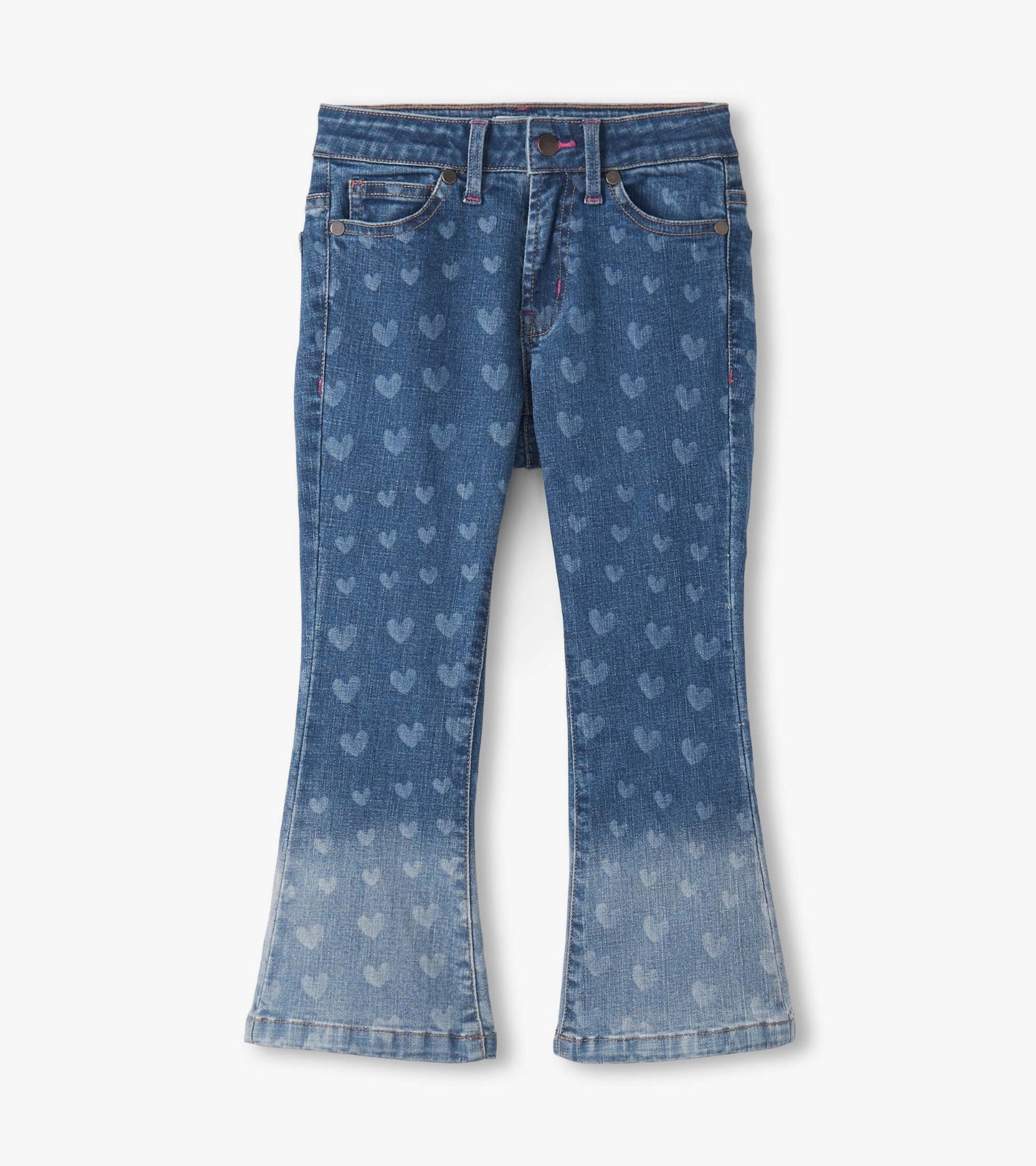 Girls Hearts Flared Leg Denim