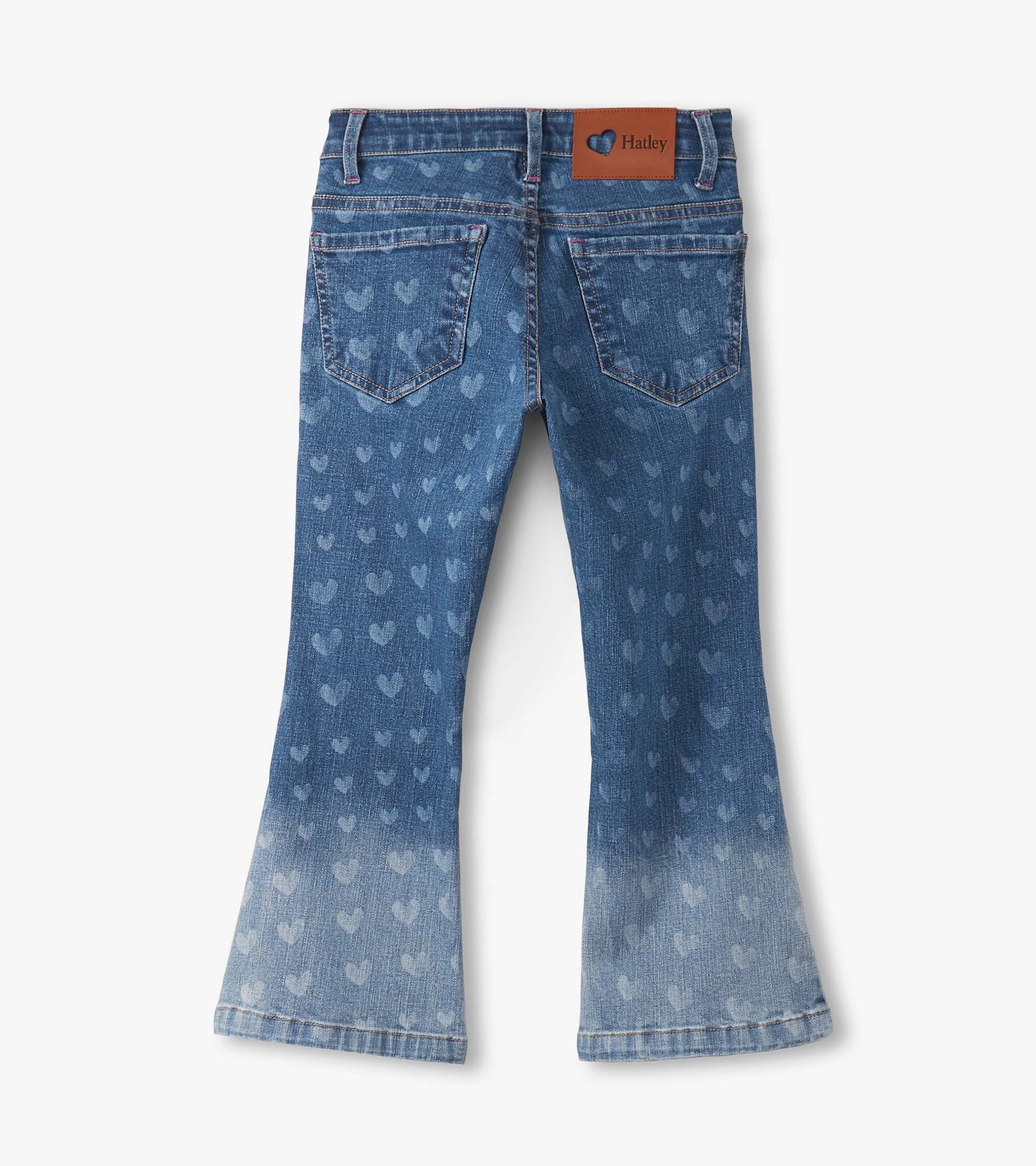 Girls Hearts Flared Leg Denim