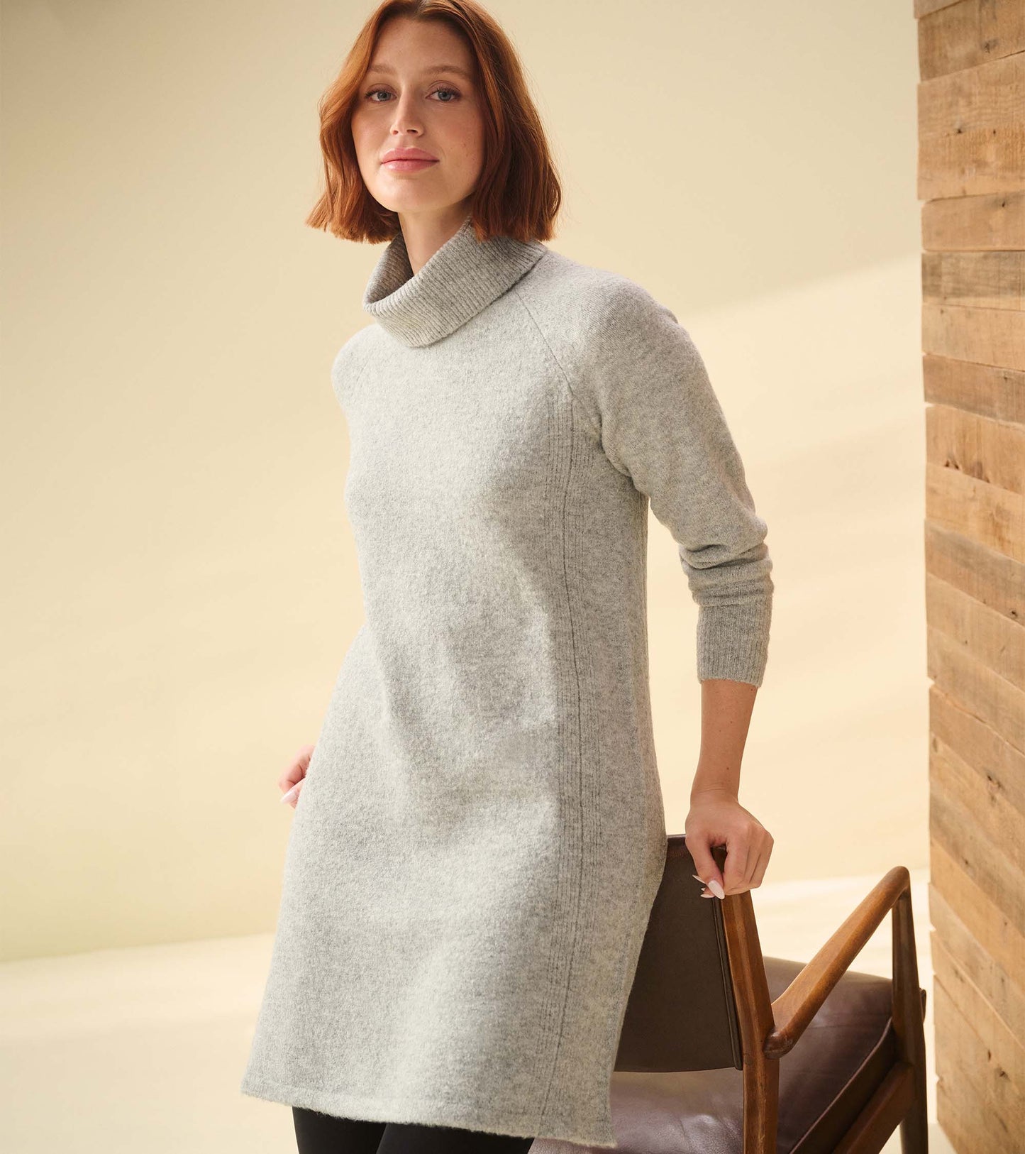 Swing Jumper Dress - Grey Heather