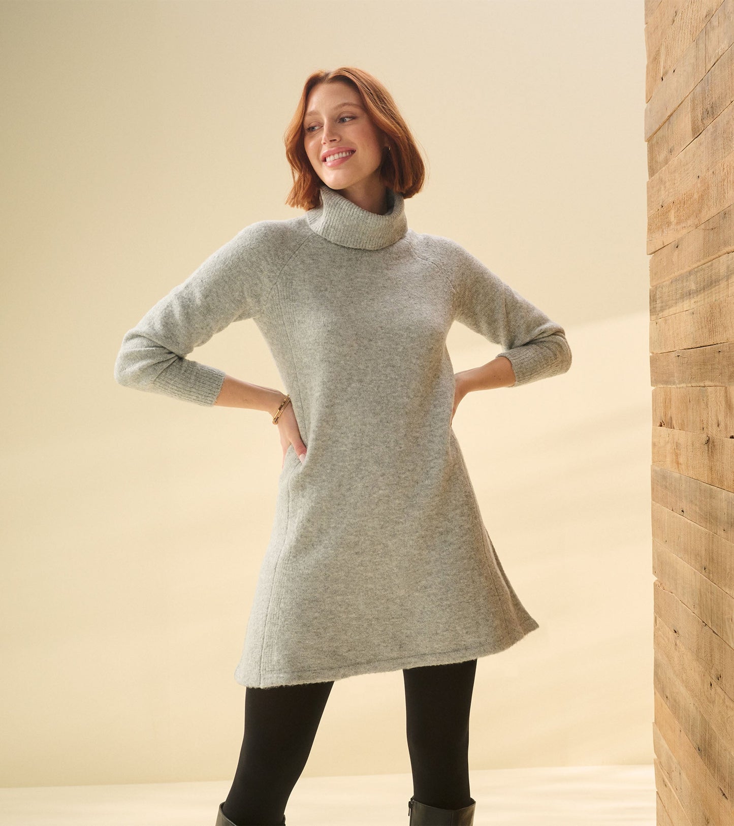 Swing Jumper Dress - Grey Heather