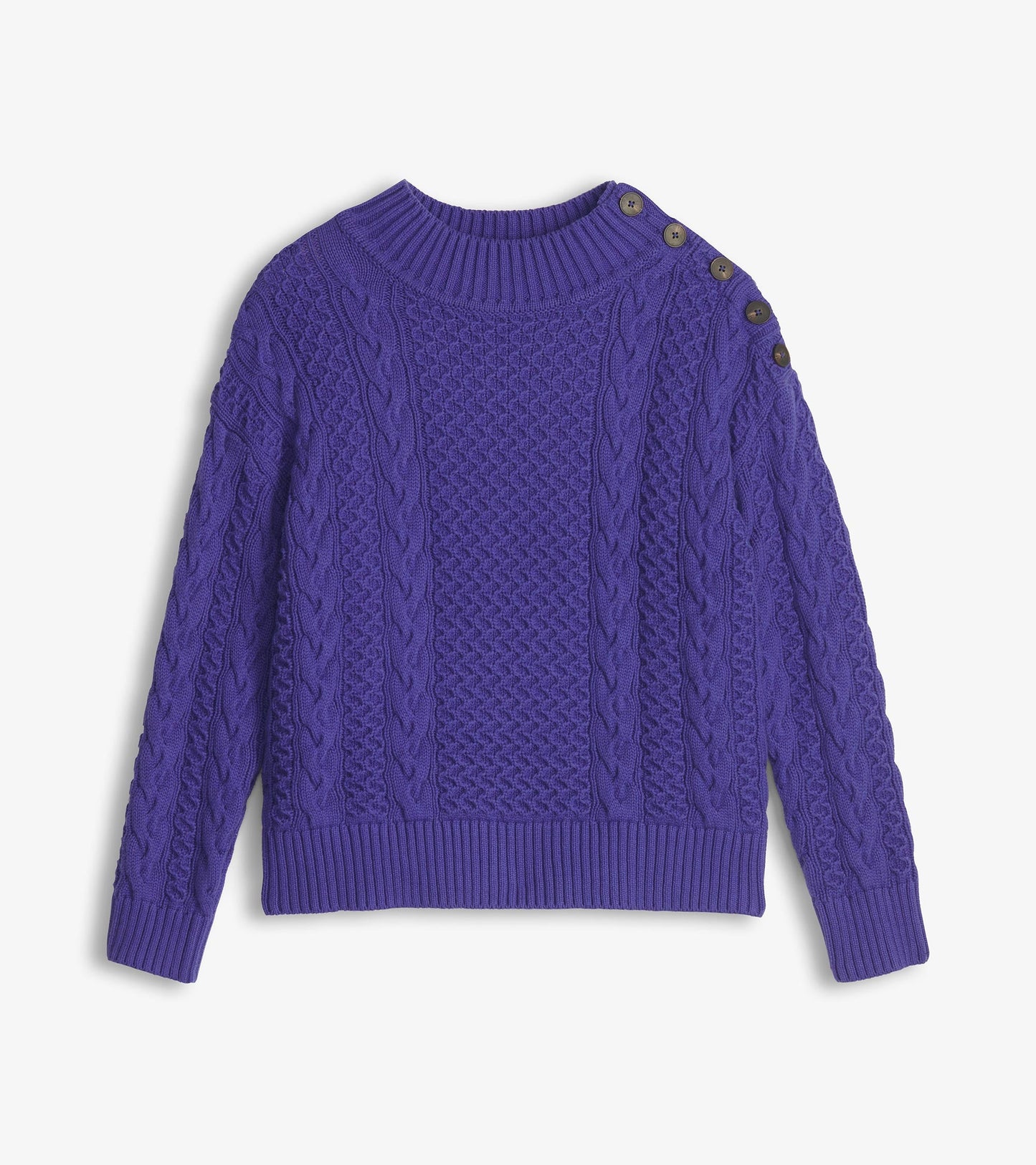 Button Neck Jumper - Ultra Violet