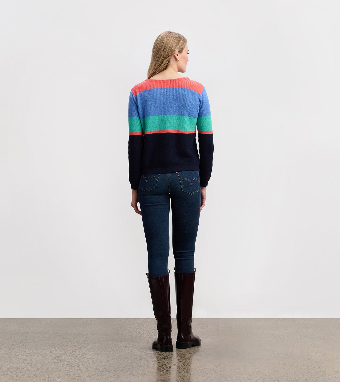 Devon Jumper - Bright Colorblock Stripes