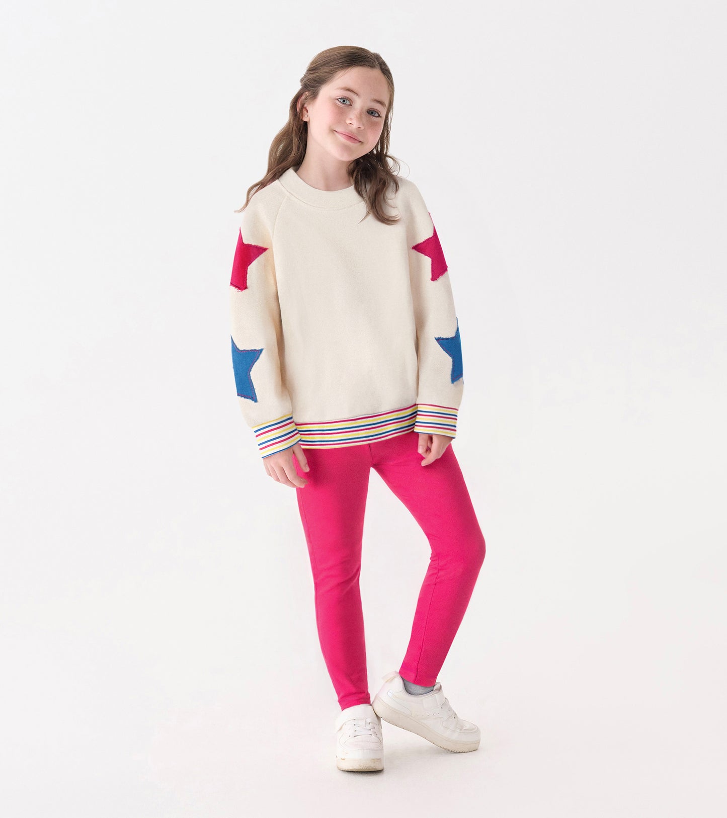 Girls Star Slouchy Pullover