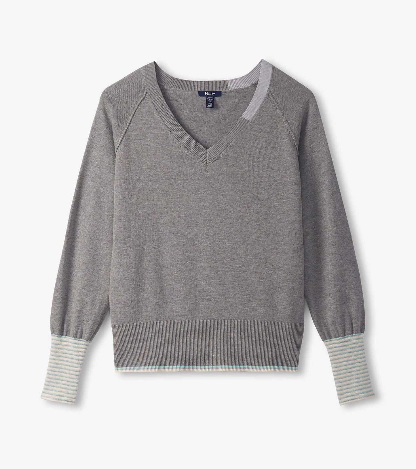 Cary V-Neck Jumper - Charcoal Melange