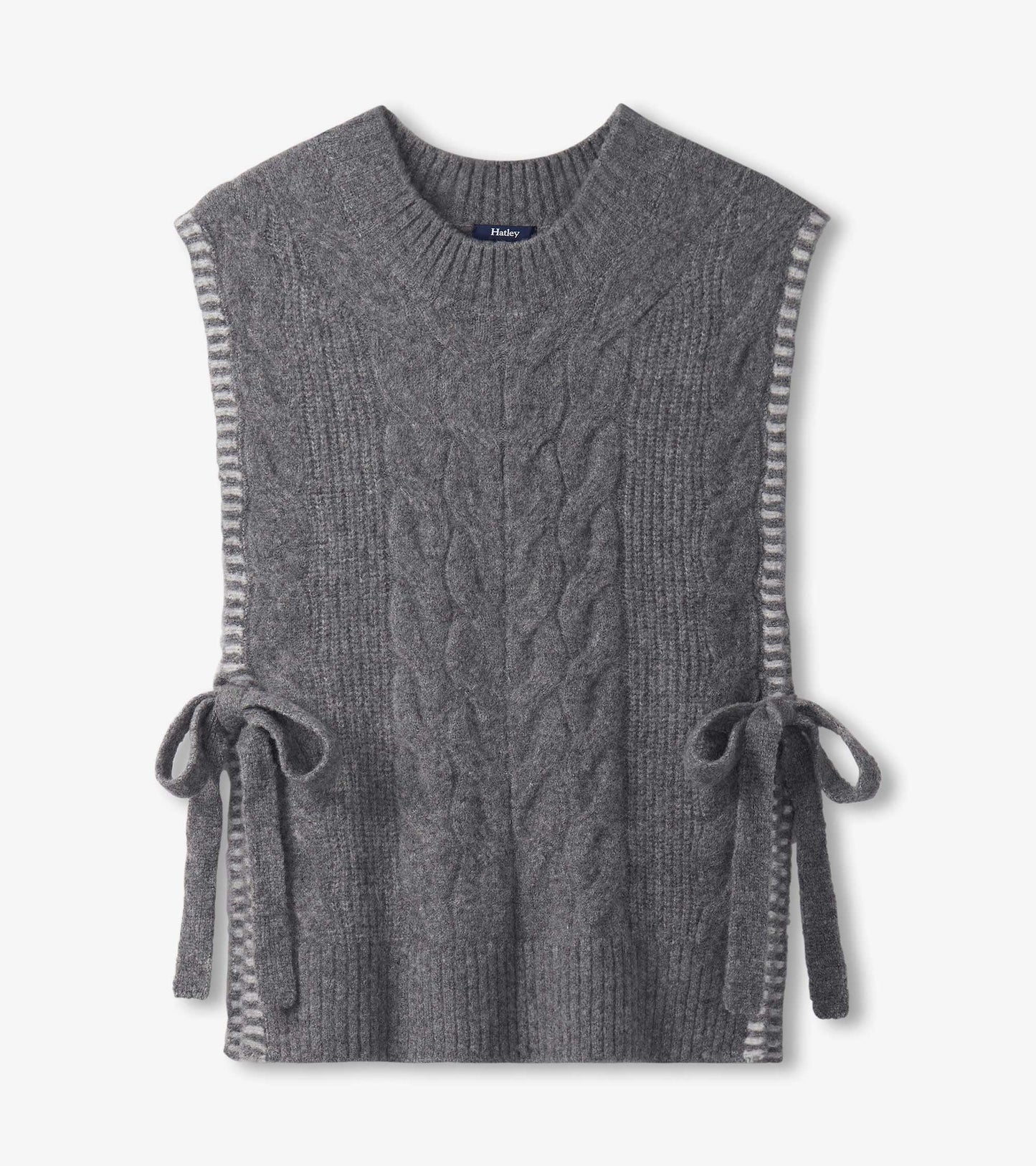 Side-Tie Jumper Vest - Charcoal Melange