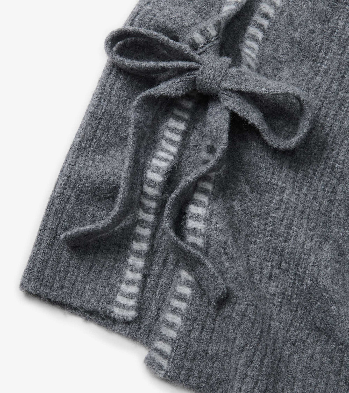 Side-Tie Jumper Vest - Charcoal Melange