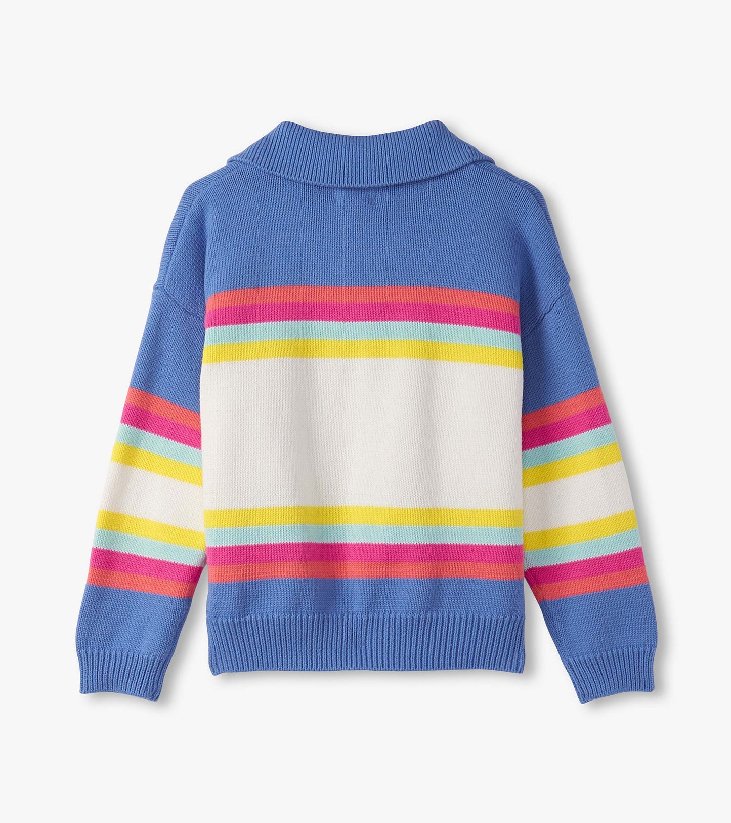 Girls Royal Colourblock Johnny Collar Sweater