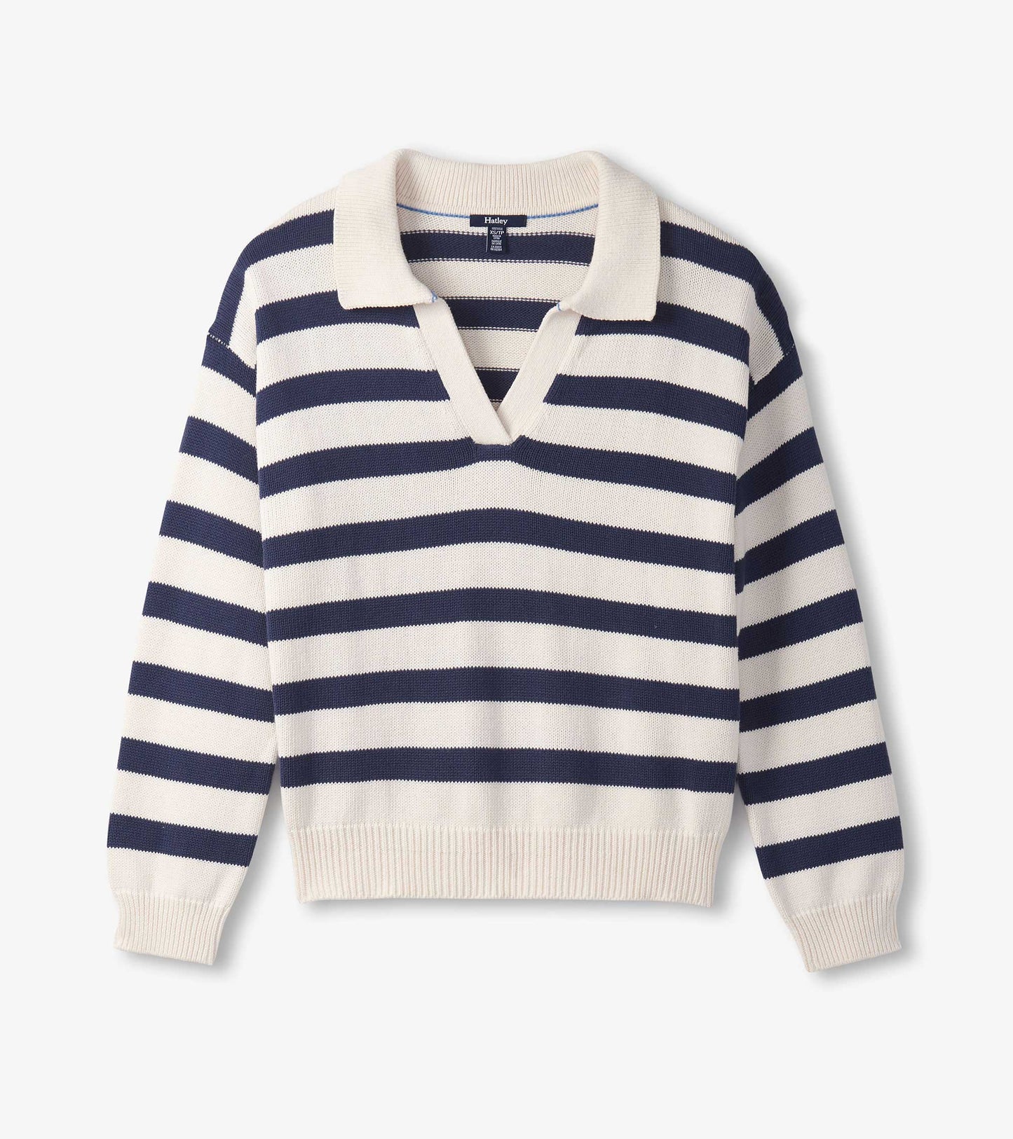 Johnny Collar Jumper - Nautical Stripes