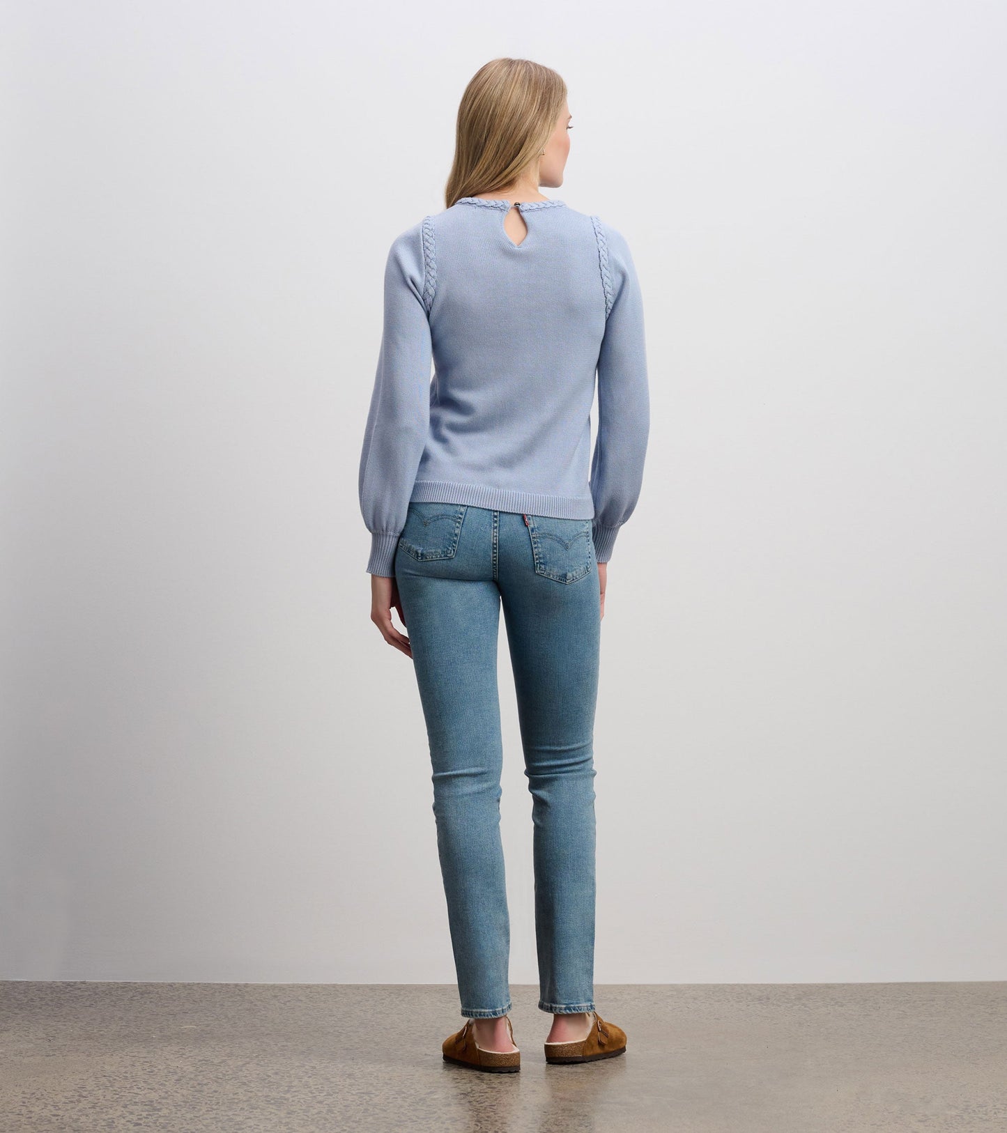 Braided Jumper - Bright Denim Blue