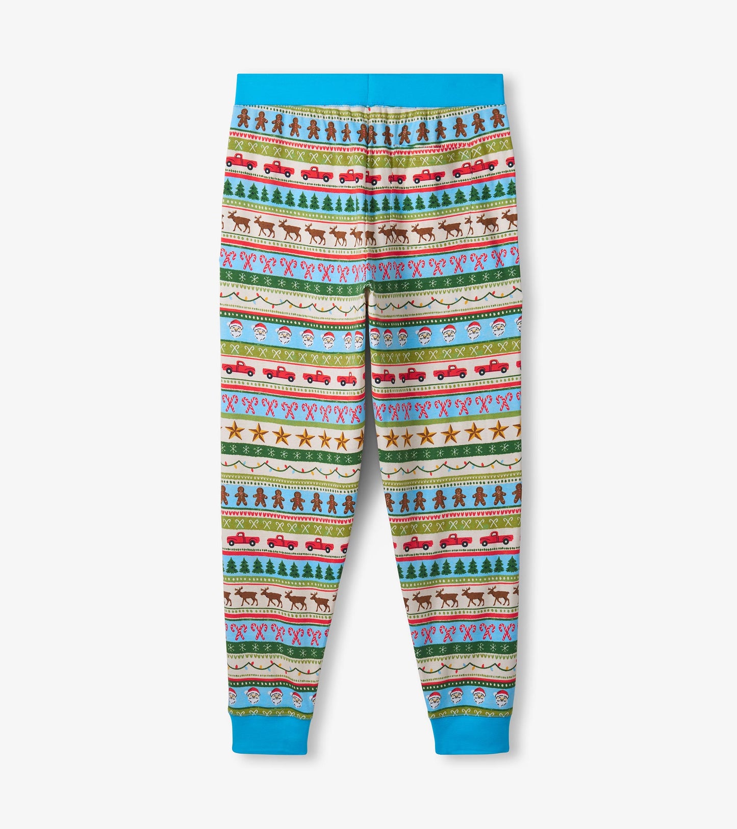 Men's Blue Fun Fair Isle Cotton Pyjama Set