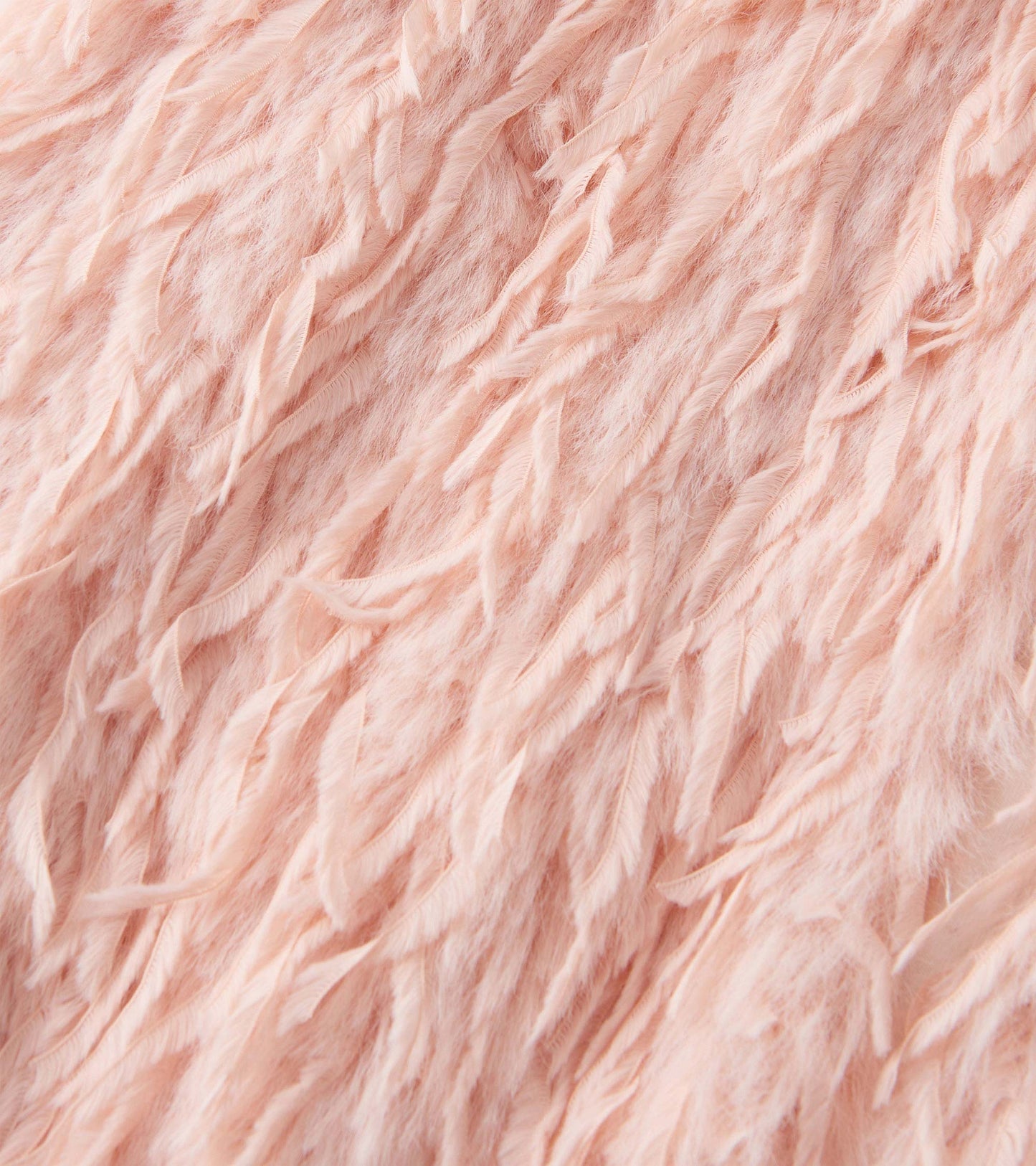 Girls Pale Pink Feather Faux Fur Vest Hatley