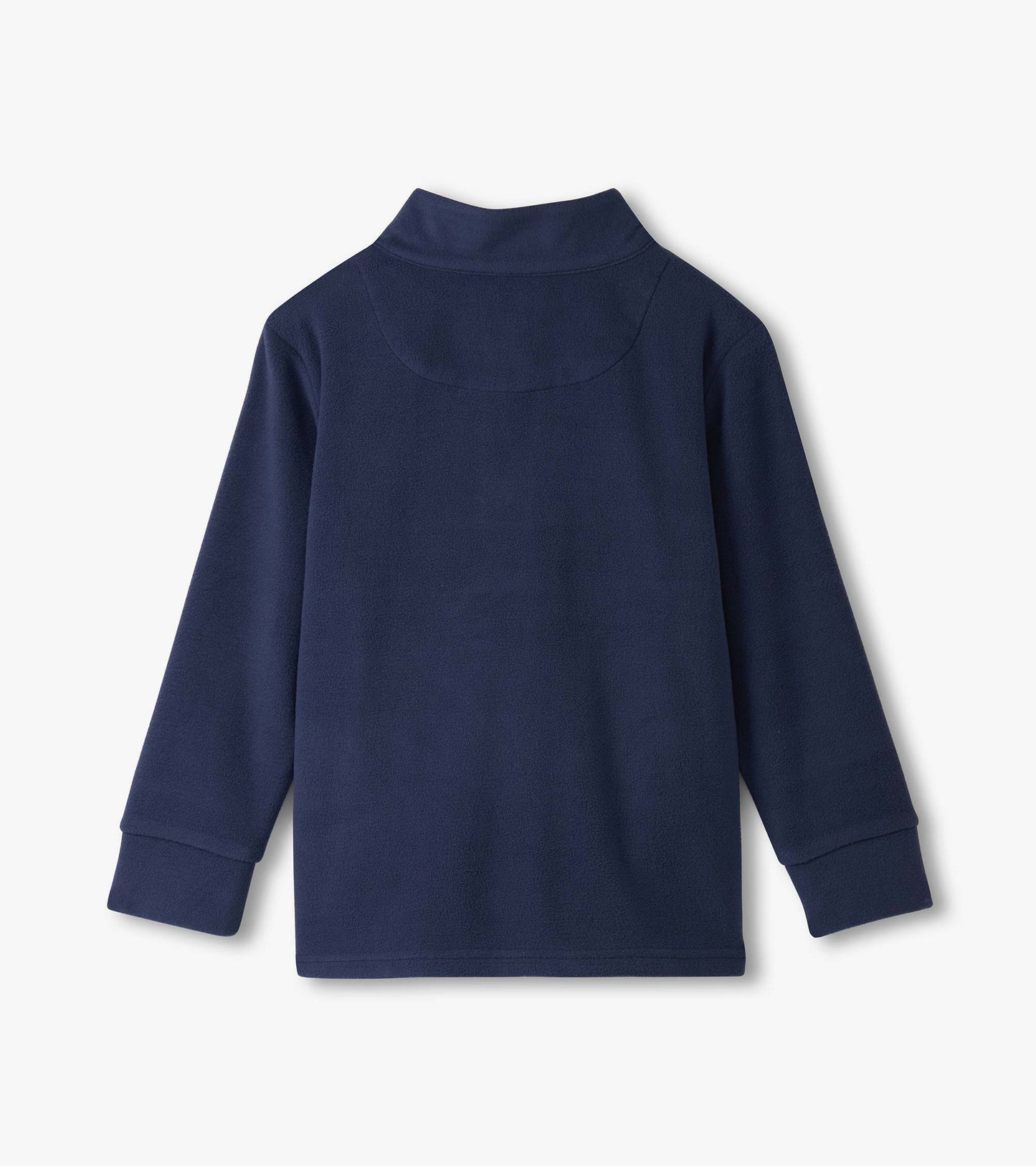Boys Navy Colour Block Fleece 1/4 Zip Mockneck Hatley