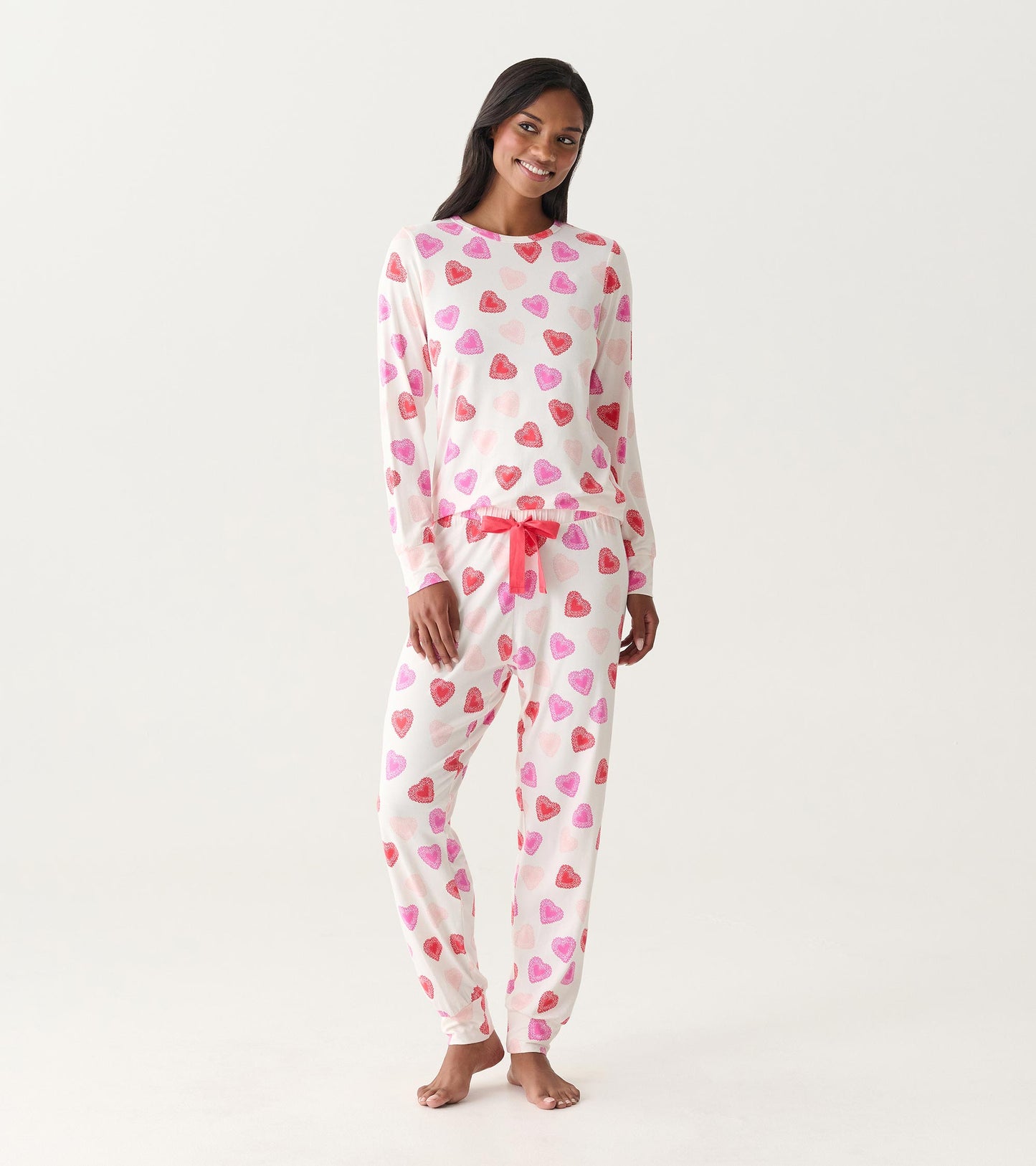 Women's Cut Out Hearts Bamboo Pyjama Set