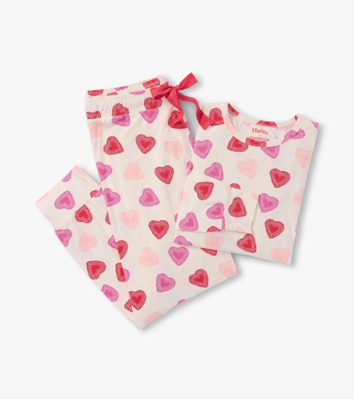 Women's Cut Out Hearts Bamboo Pyjama Set