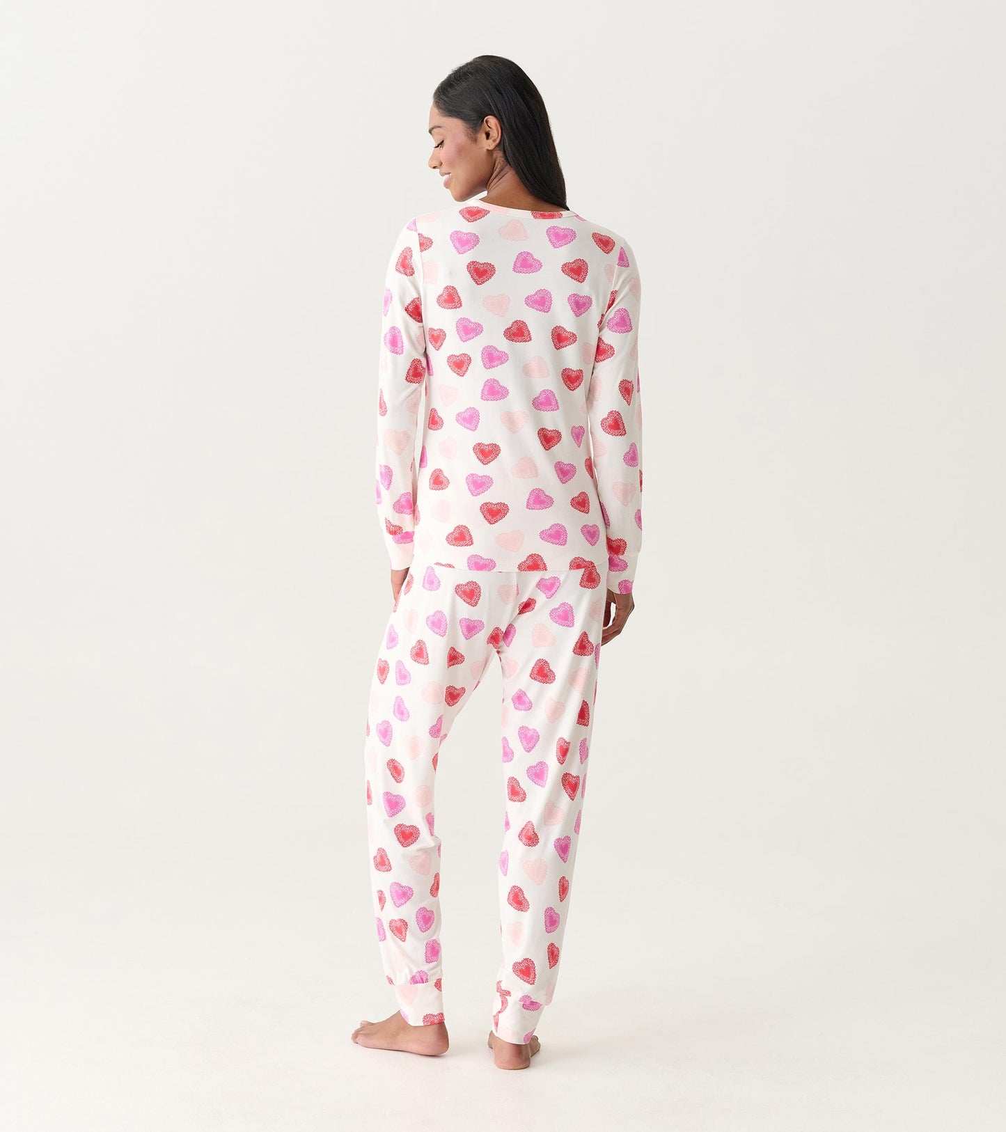Women's Cut Out Hearts Bamboo Pyjama Set
