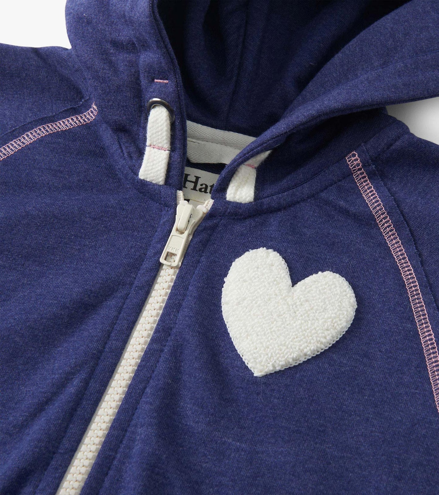 Girls Patriot Blue Zip-Up Hoodie