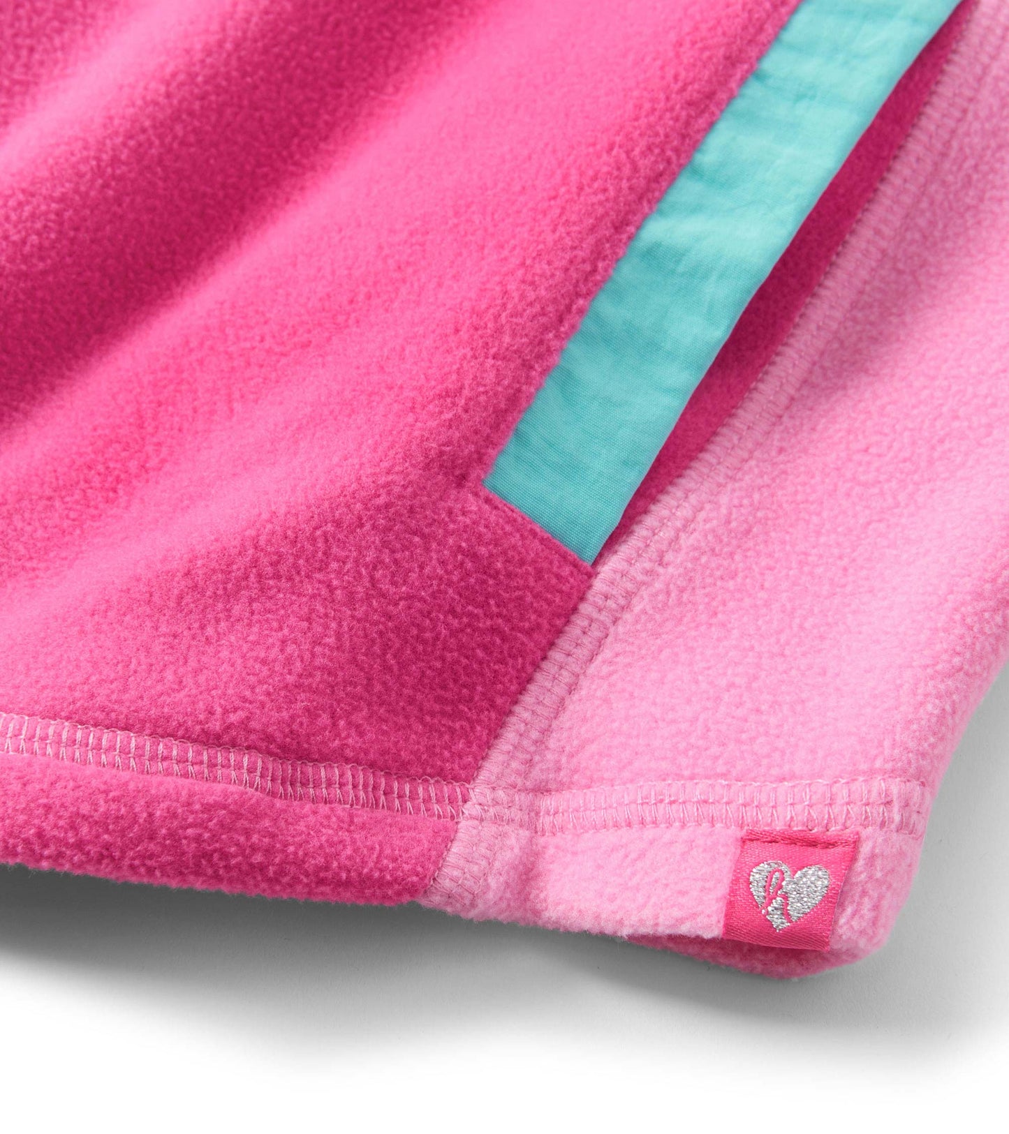 Girls Raspberry Rose 1/4 Zip Mockneck Hatley