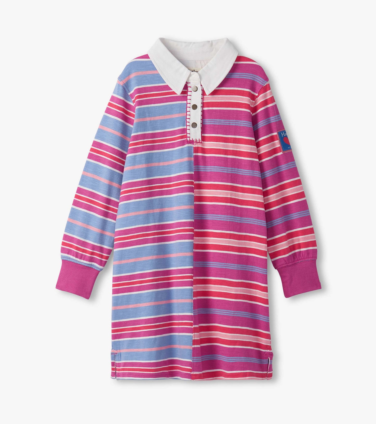 Girls Mixed Stripes Polo Dress Hatley