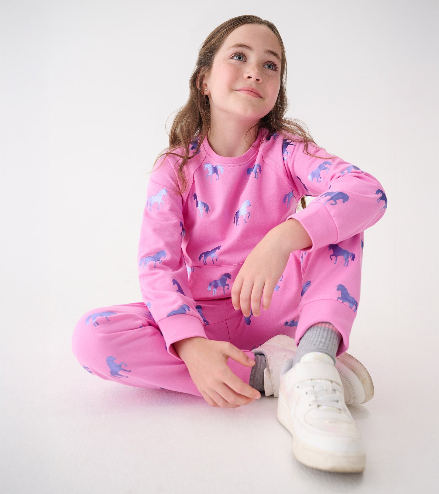 Girls Shimmer Horses Sweater