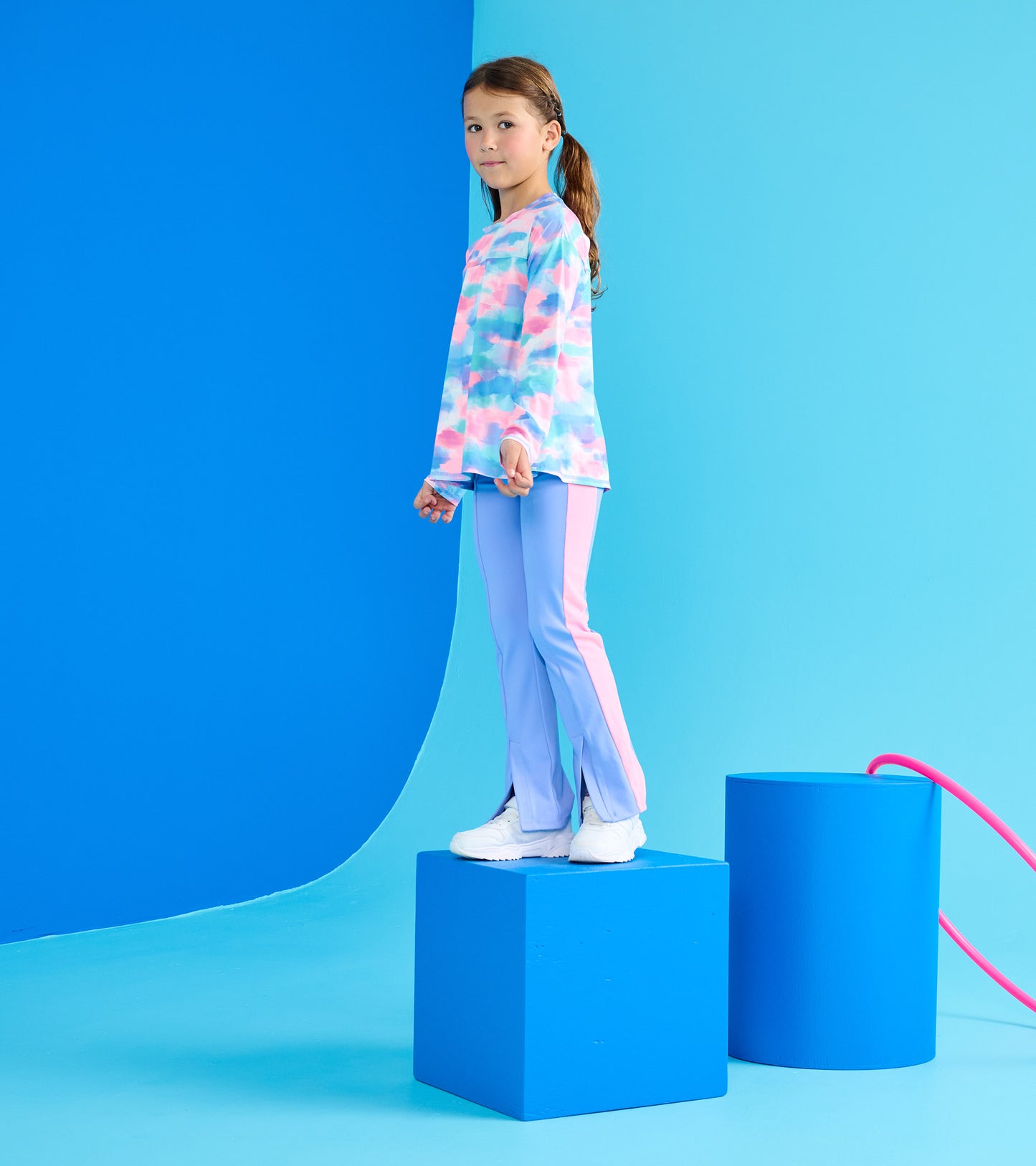 Girls Sunset Long Sleeve Swing Shirt