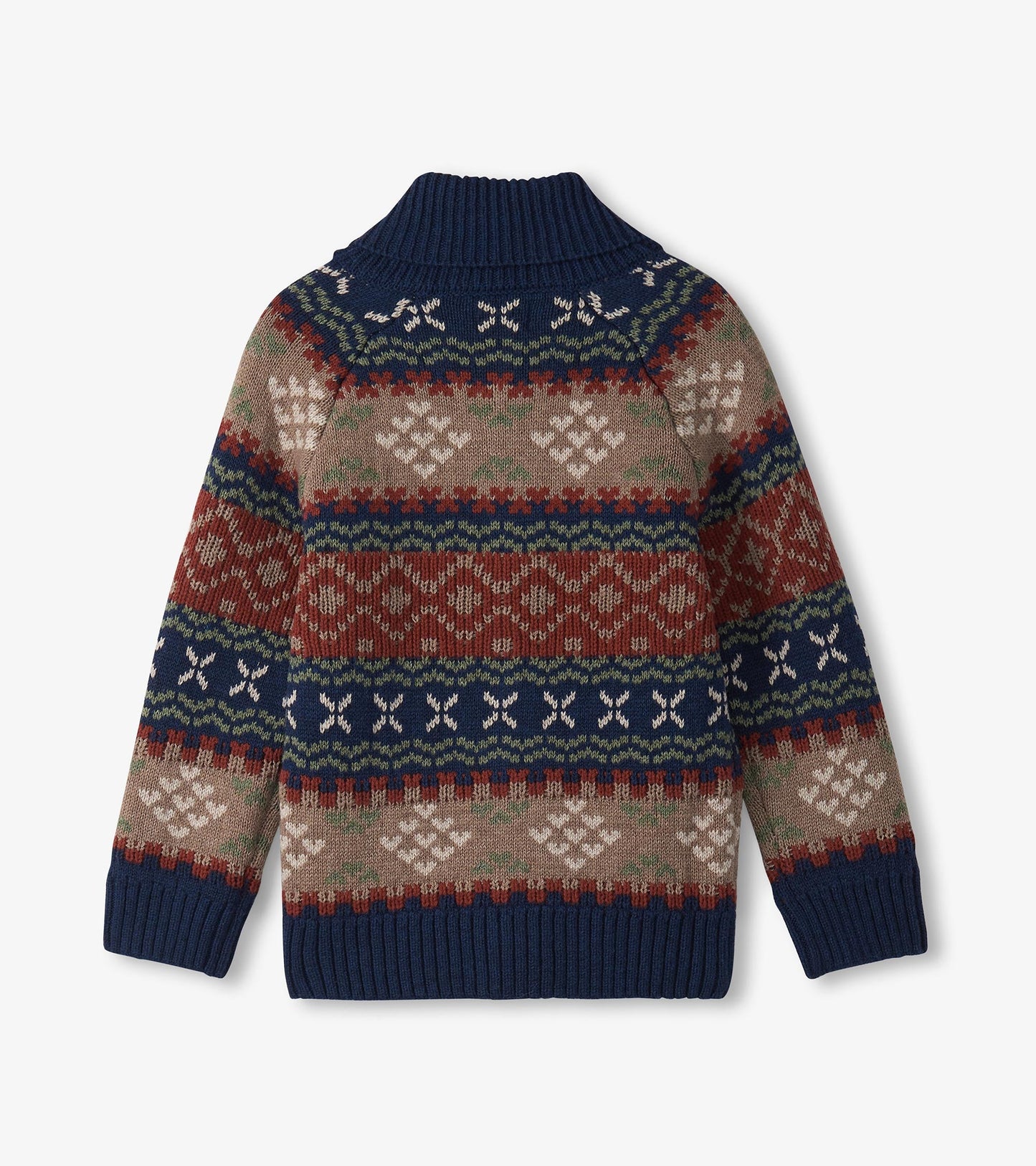 Boys Vintage Fair Isle Shawl Collar Cardigan Hatley