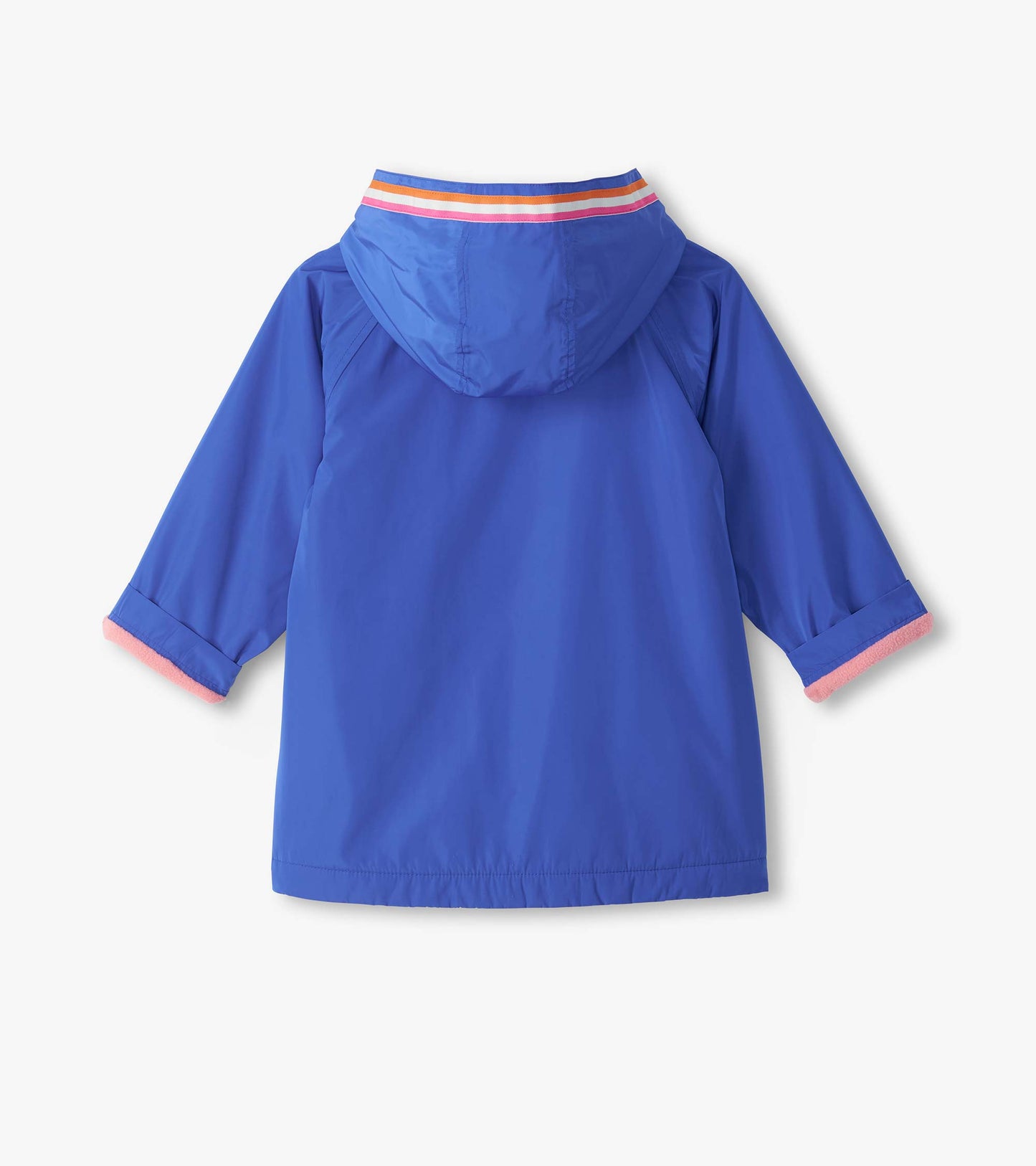 Girls Dazzling Blue Fleece Lined Swing Raincoat