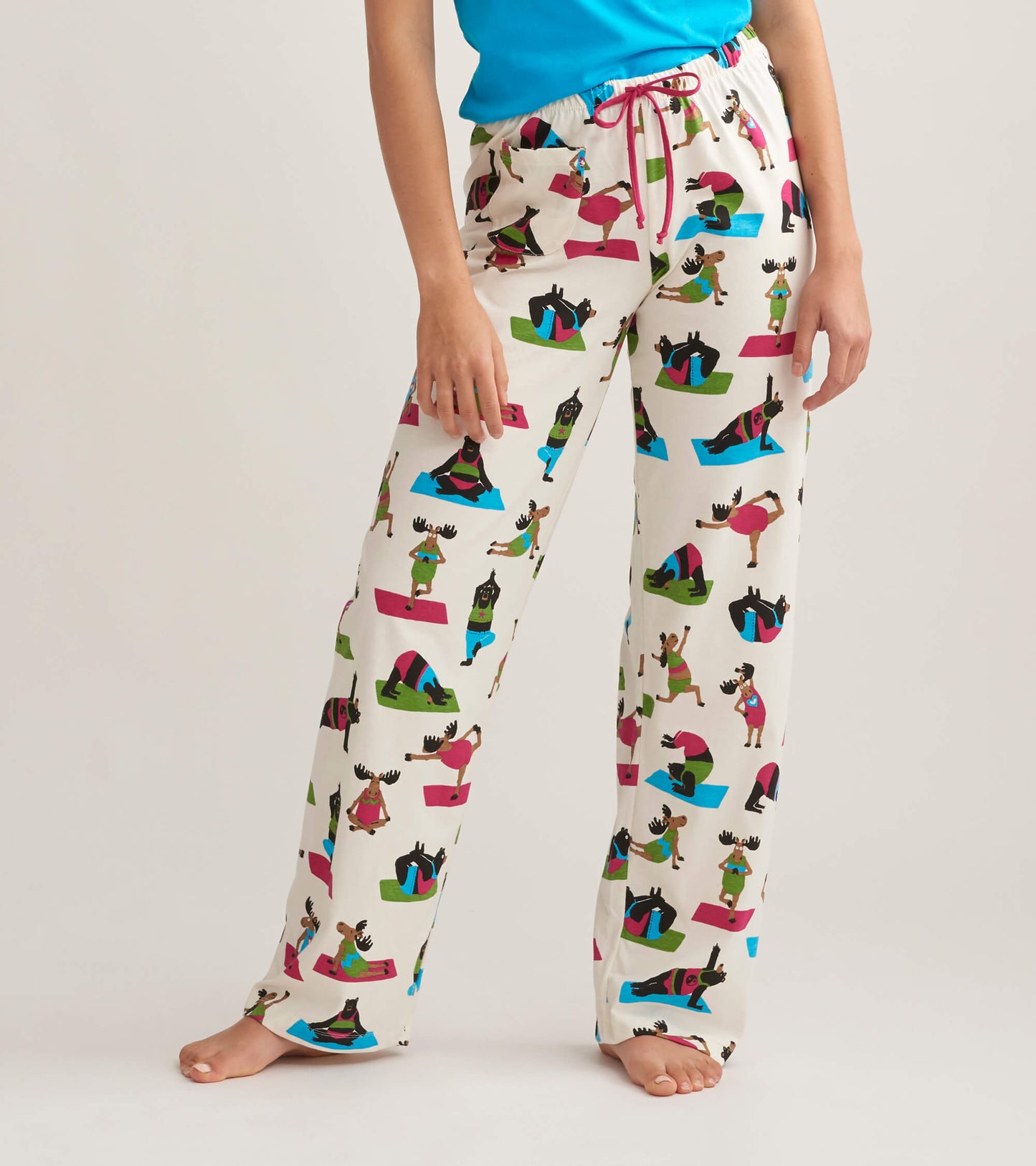 Yoga Bear Knit Women's Cotton Pajama Pants