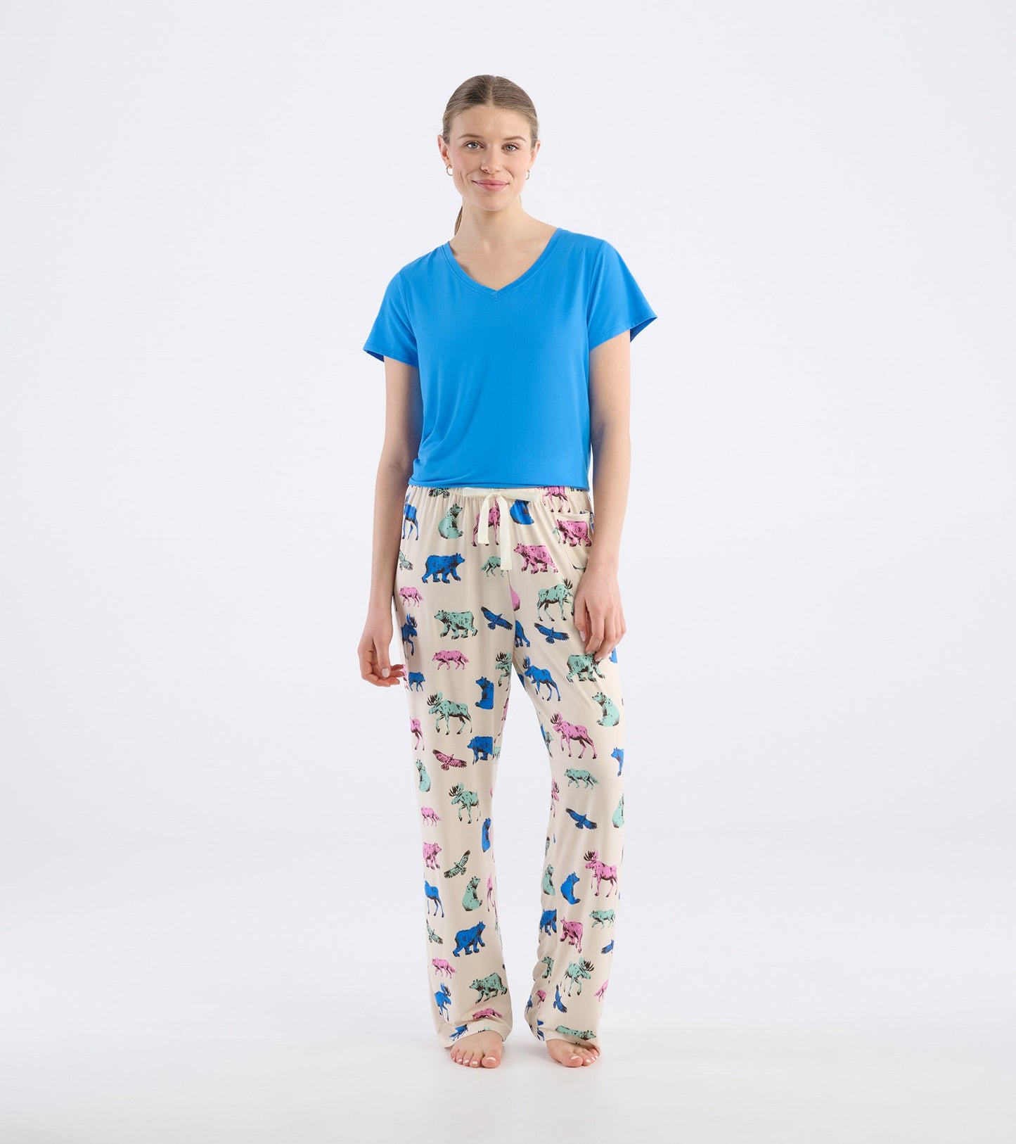 Women's Woodland Animals Jersey Pajama Pants