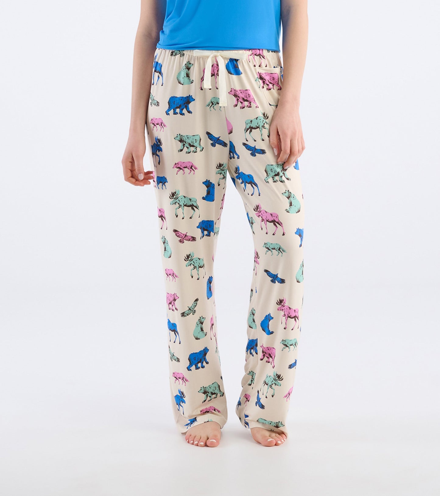 Women's Woodland Animals Jersey Pajama Pants