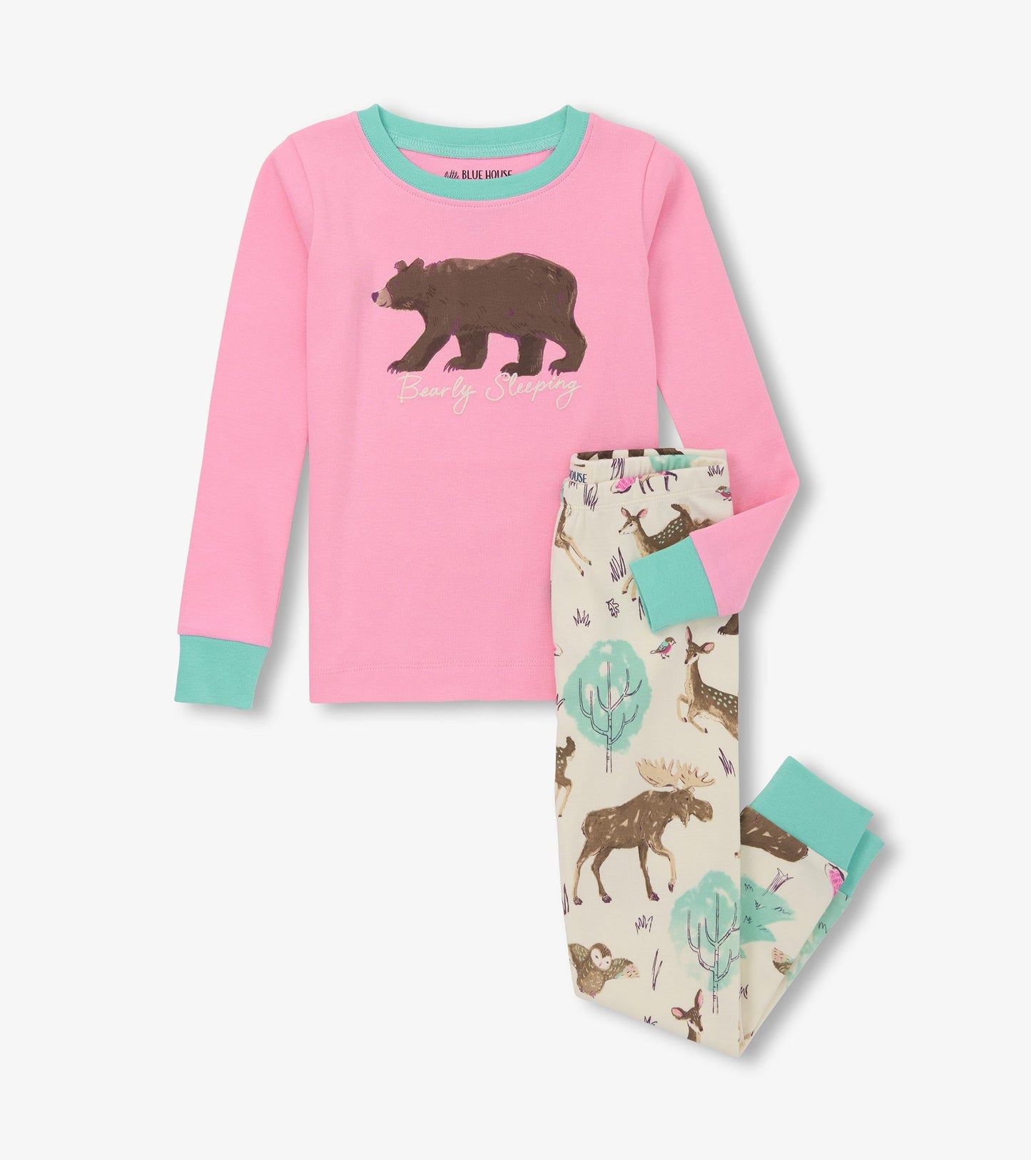 Girls Bearly Sleeping Pajama Set