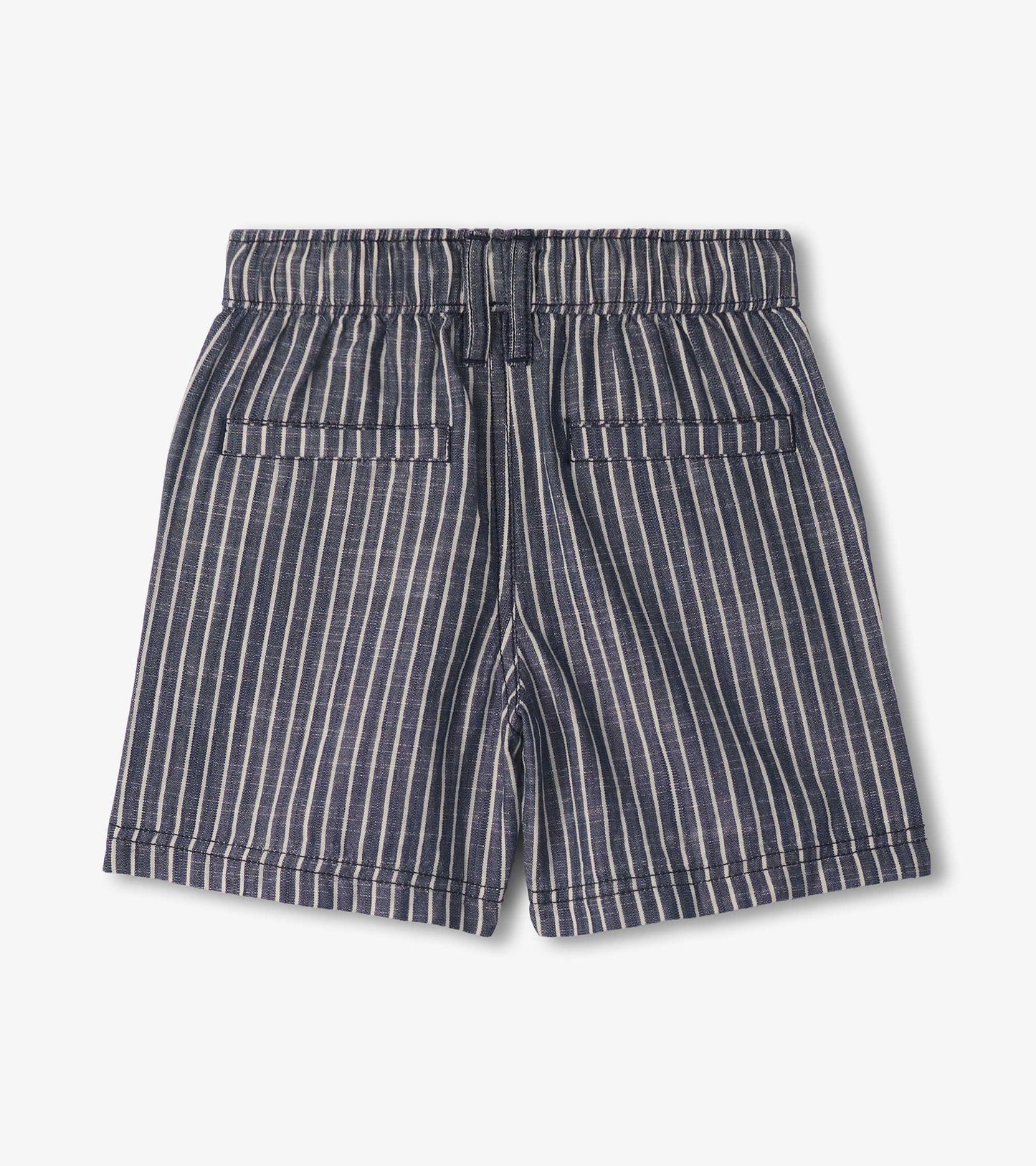 Boys Striped Blue Woven Shorts
