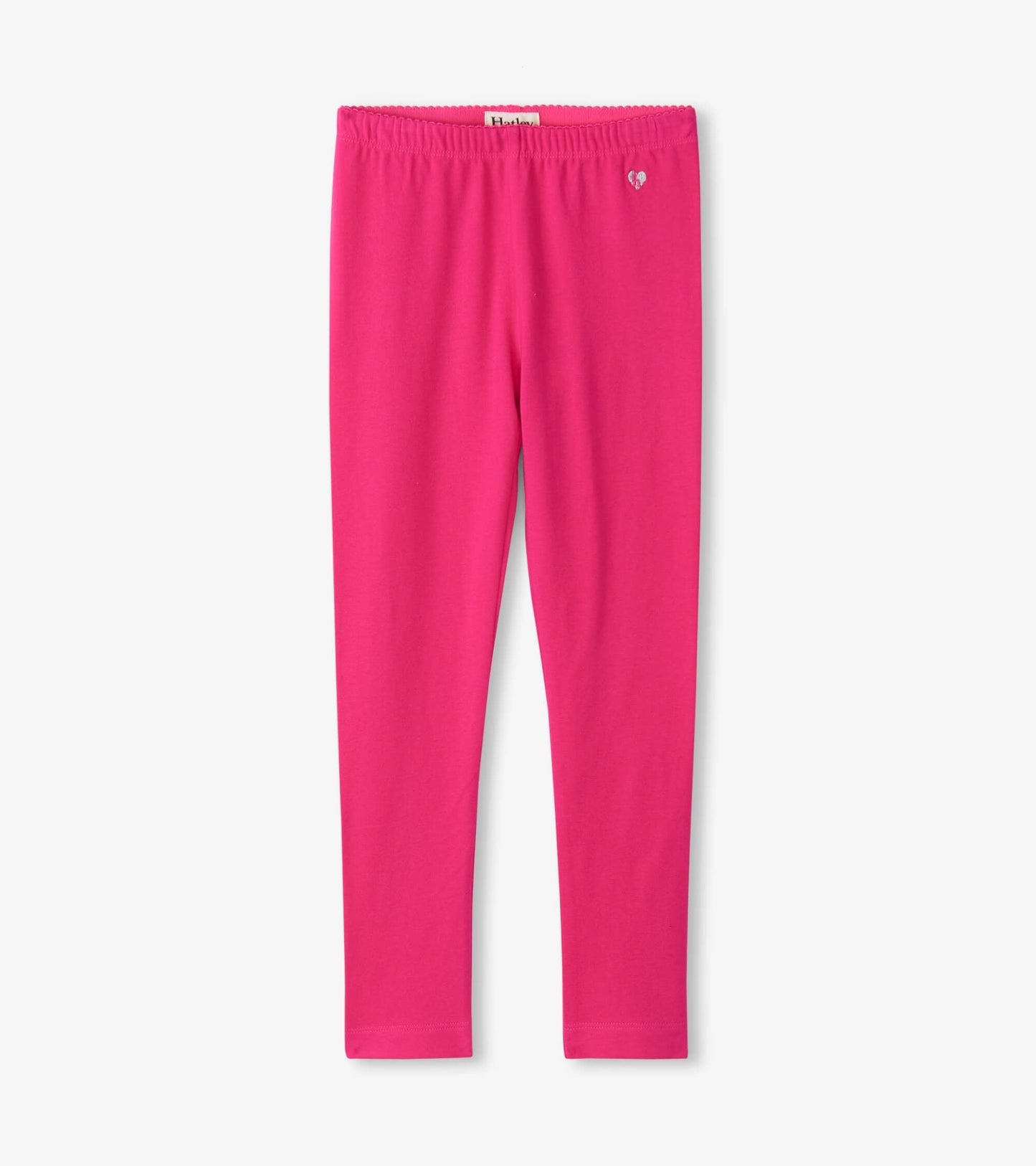 Bright pink leggings with a soft, stretchy fabric and an elastic waistband, suitable for baby and toddler girls.
