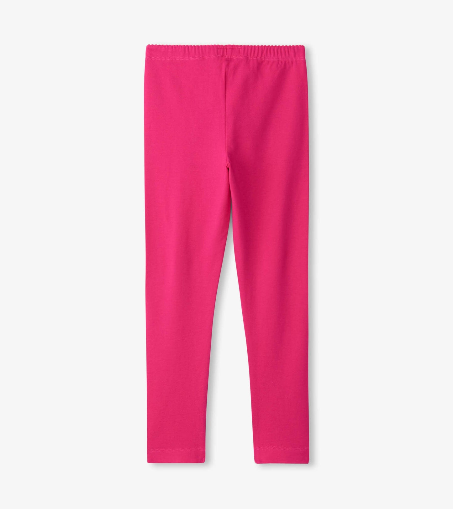 Bright pink classic leggings for baby and toddler girls, featuring a comfortable elastic waistband.