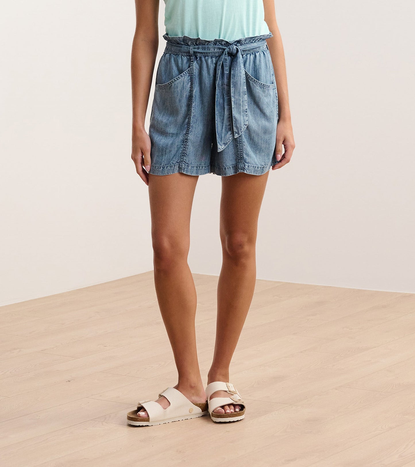 Cassie Shorts - Blue Acid Wash