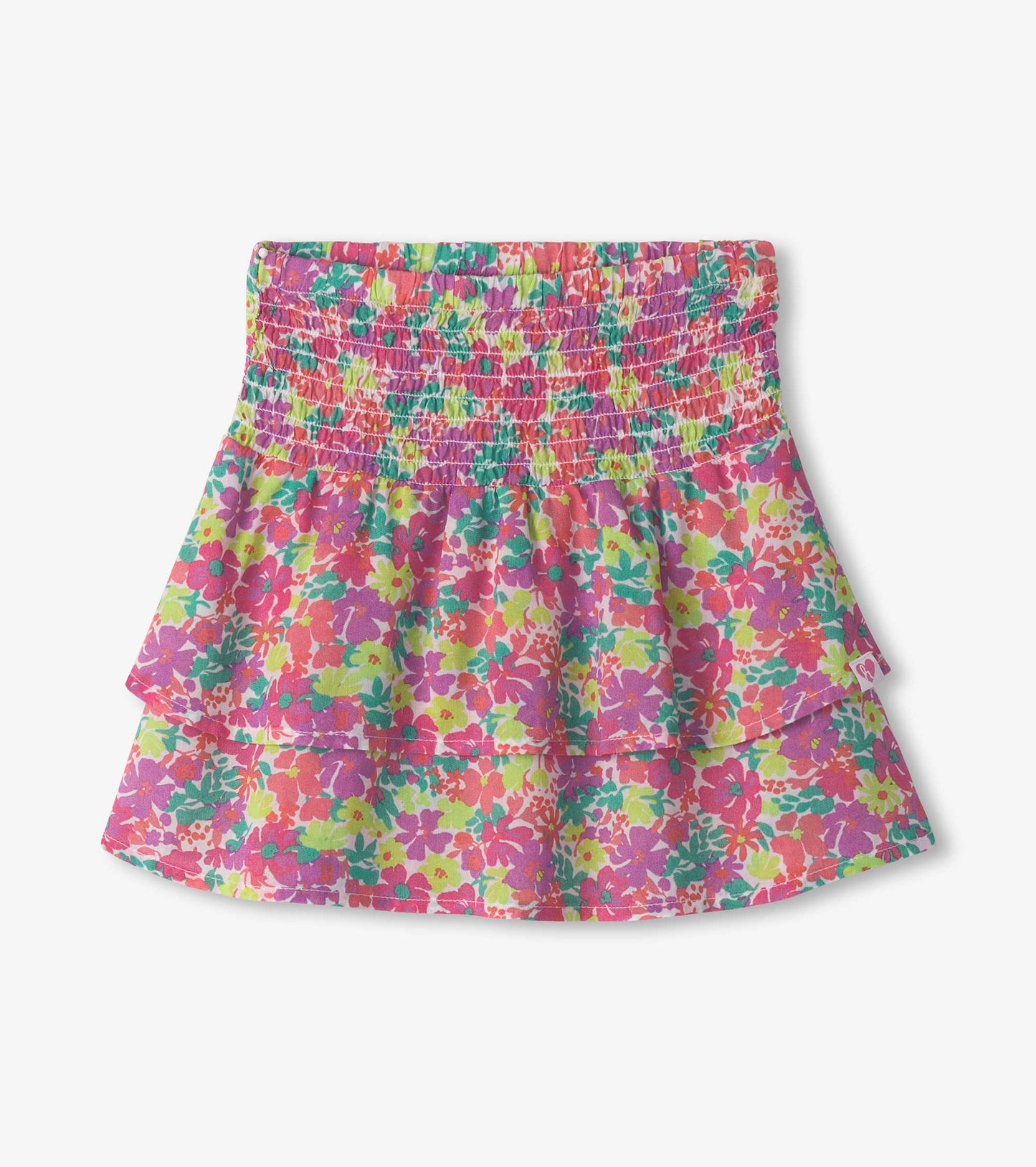 Girls Fresh Flowers Smocked Skirt