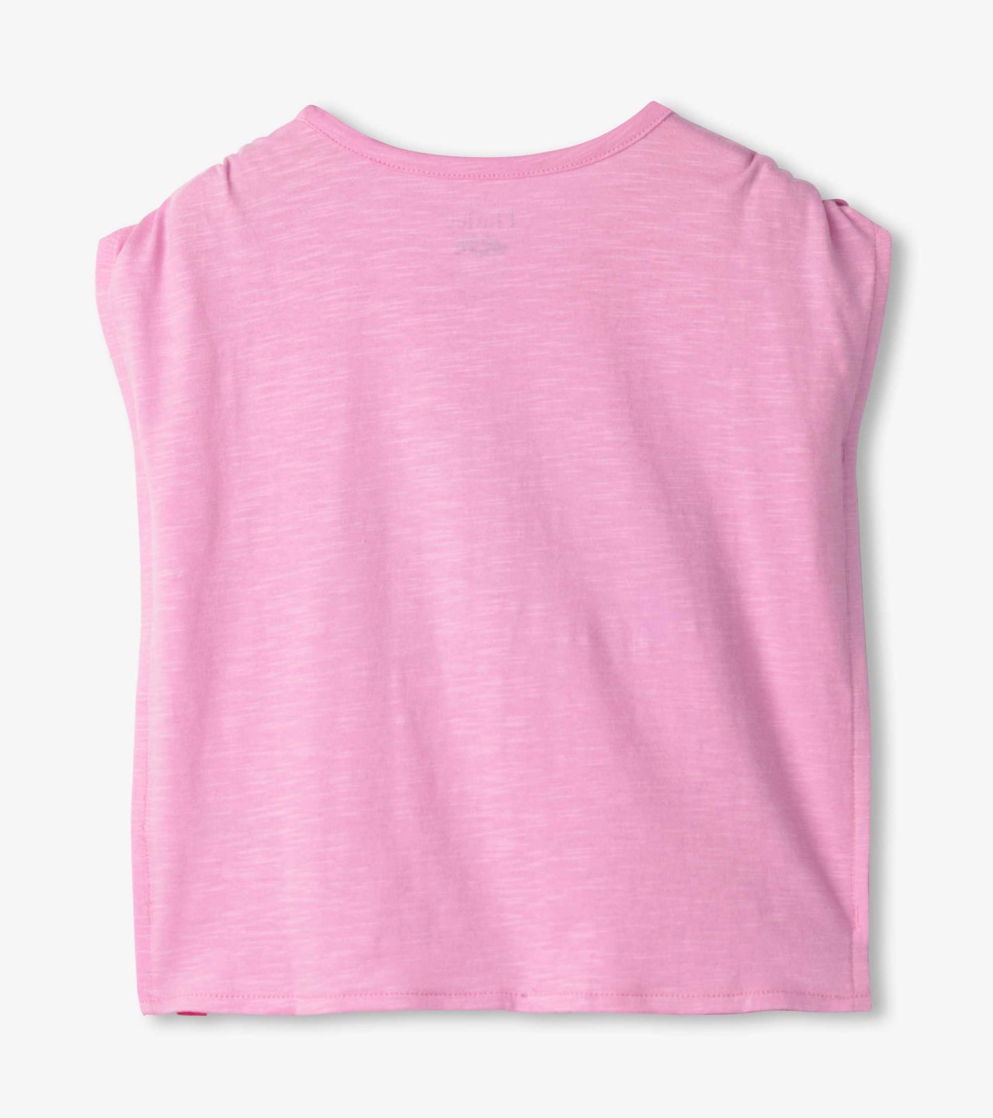 Lilac sleeveless top with cinched shoulders, featuring a soft, lightweight fabric and a relaxed fit.