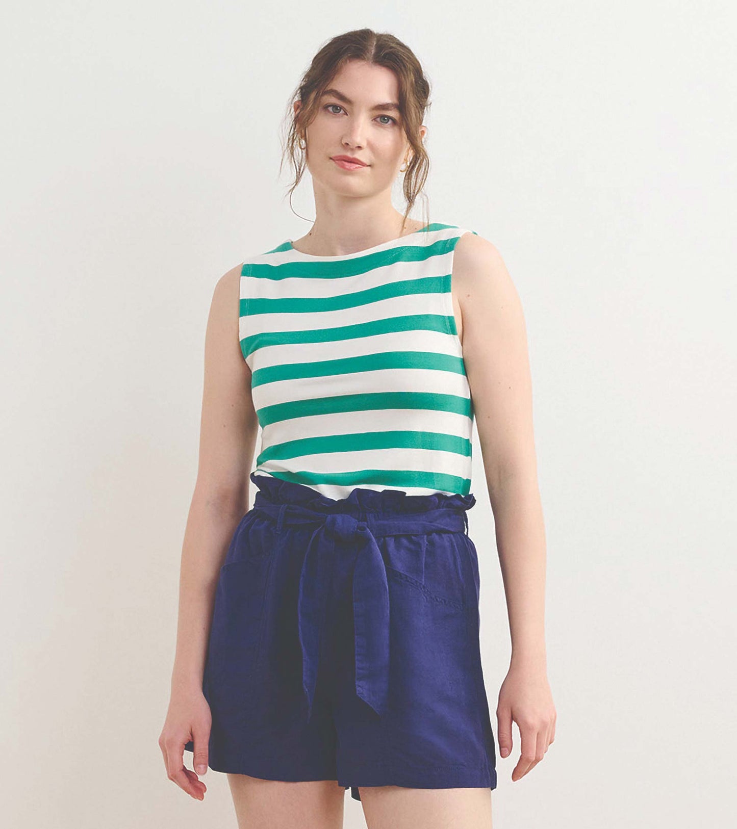 Everyday Tank - Sea Green Stripes