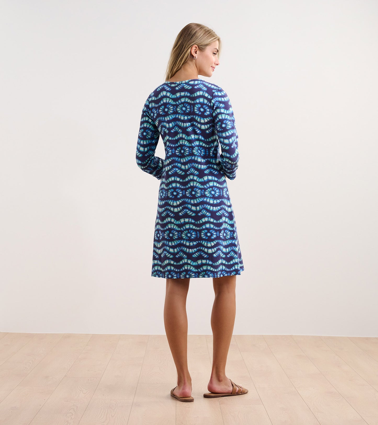 Lily Flare Dress - Shibori Waves