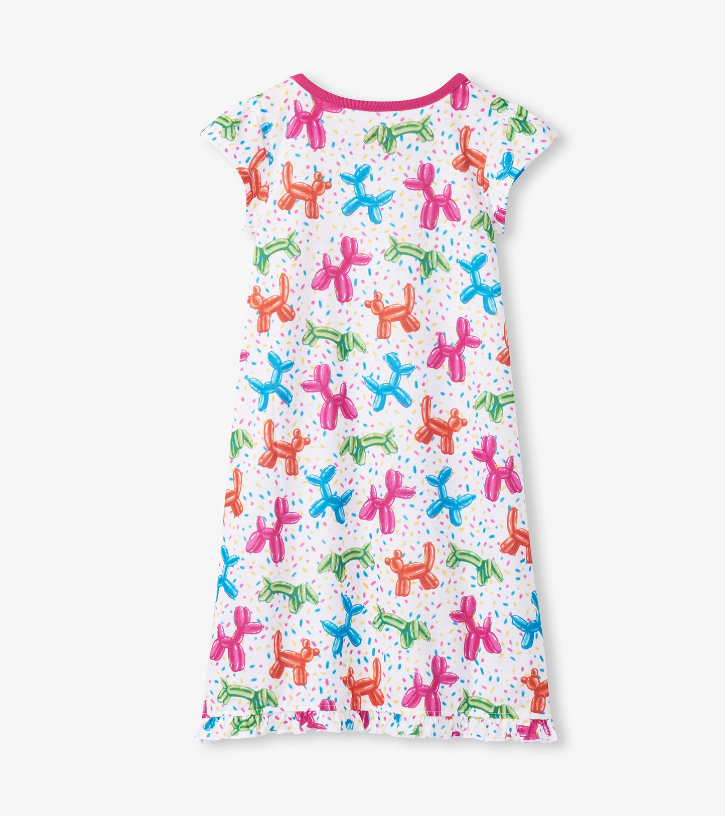 Girls Balloon Pets Ruffle Hem Nightdress