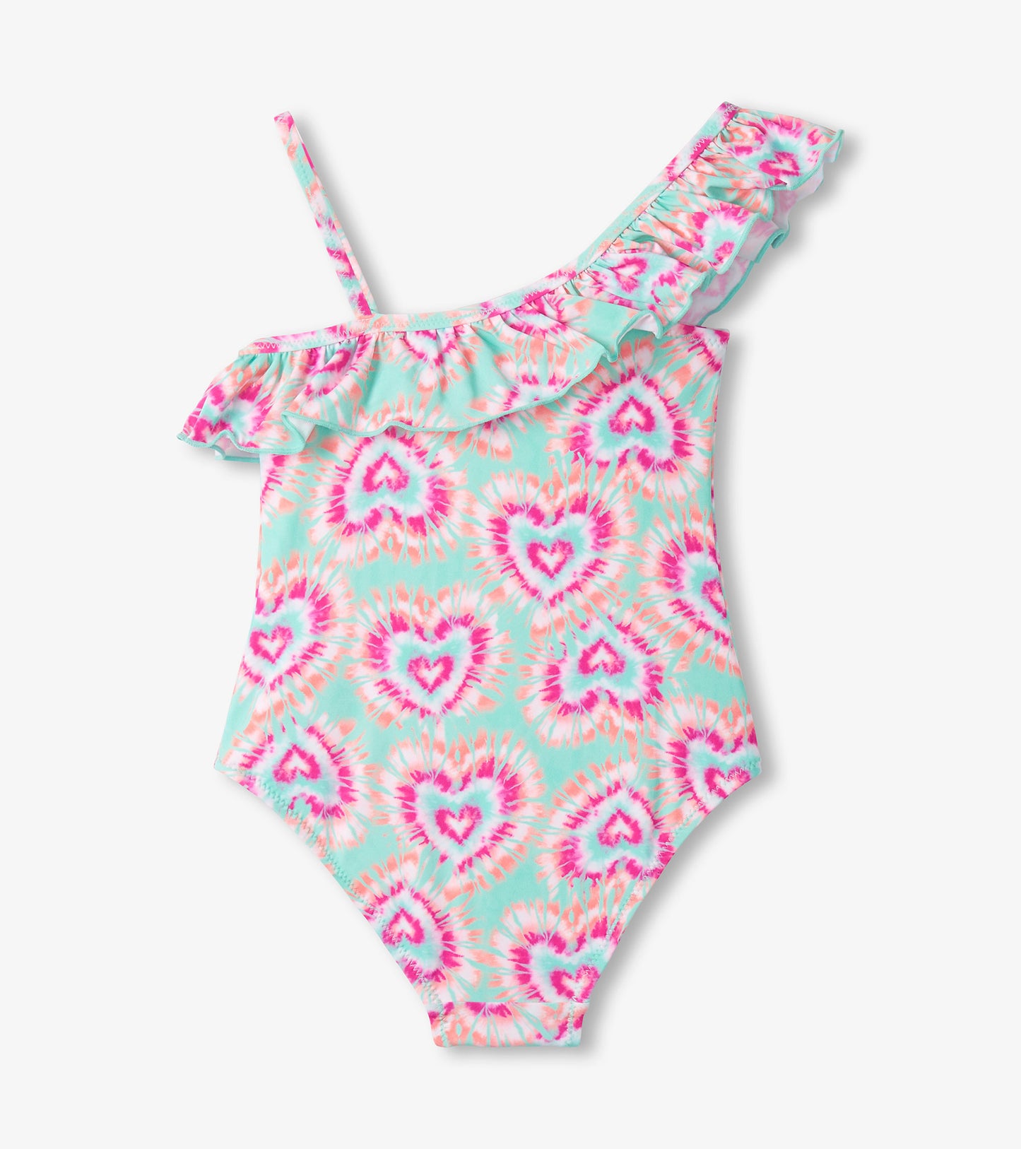 Girls Hearts One-Shoulder Swimsuit