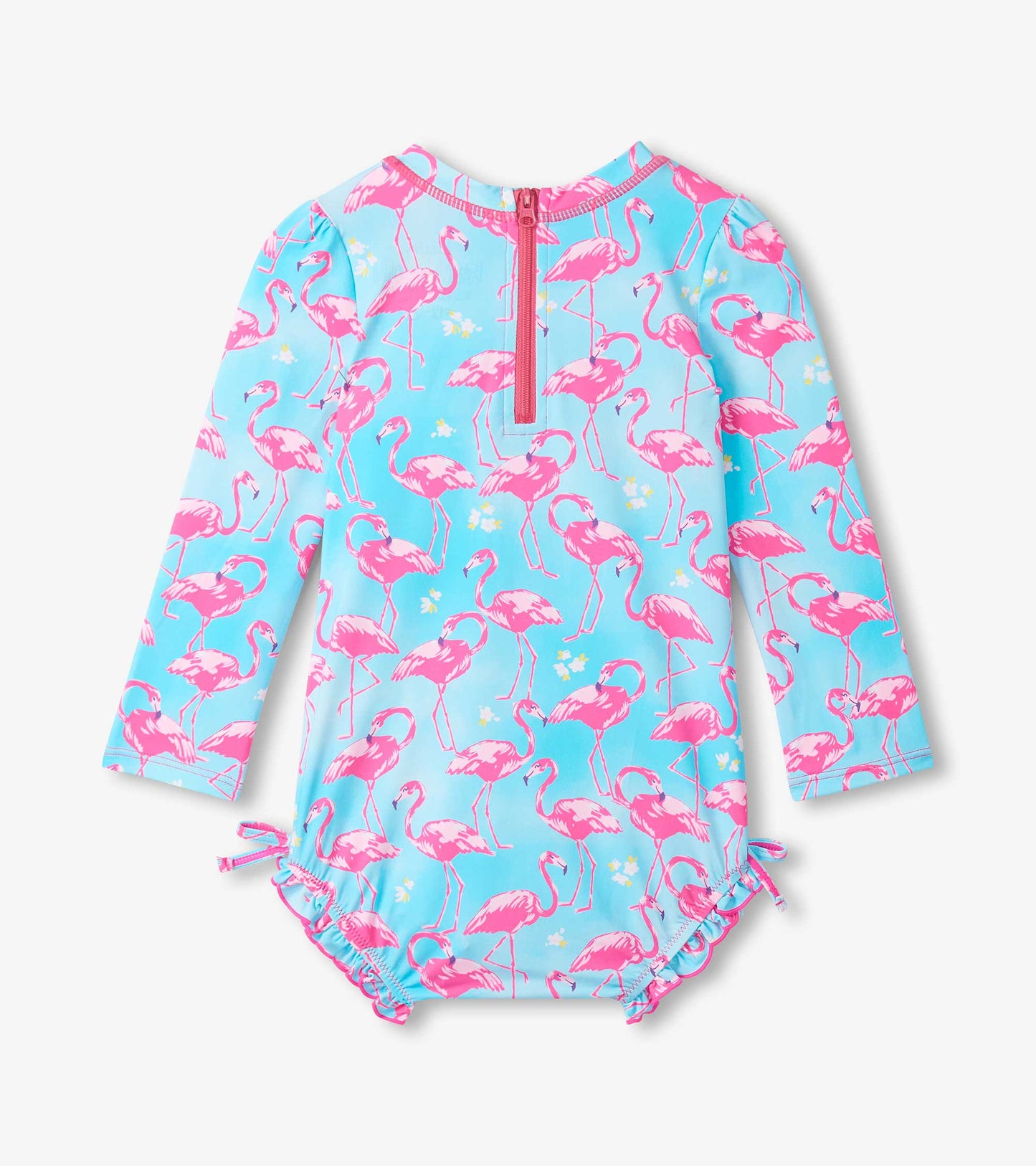 Baby Girls Flamingos One-Piece Rashguard Swimsuit