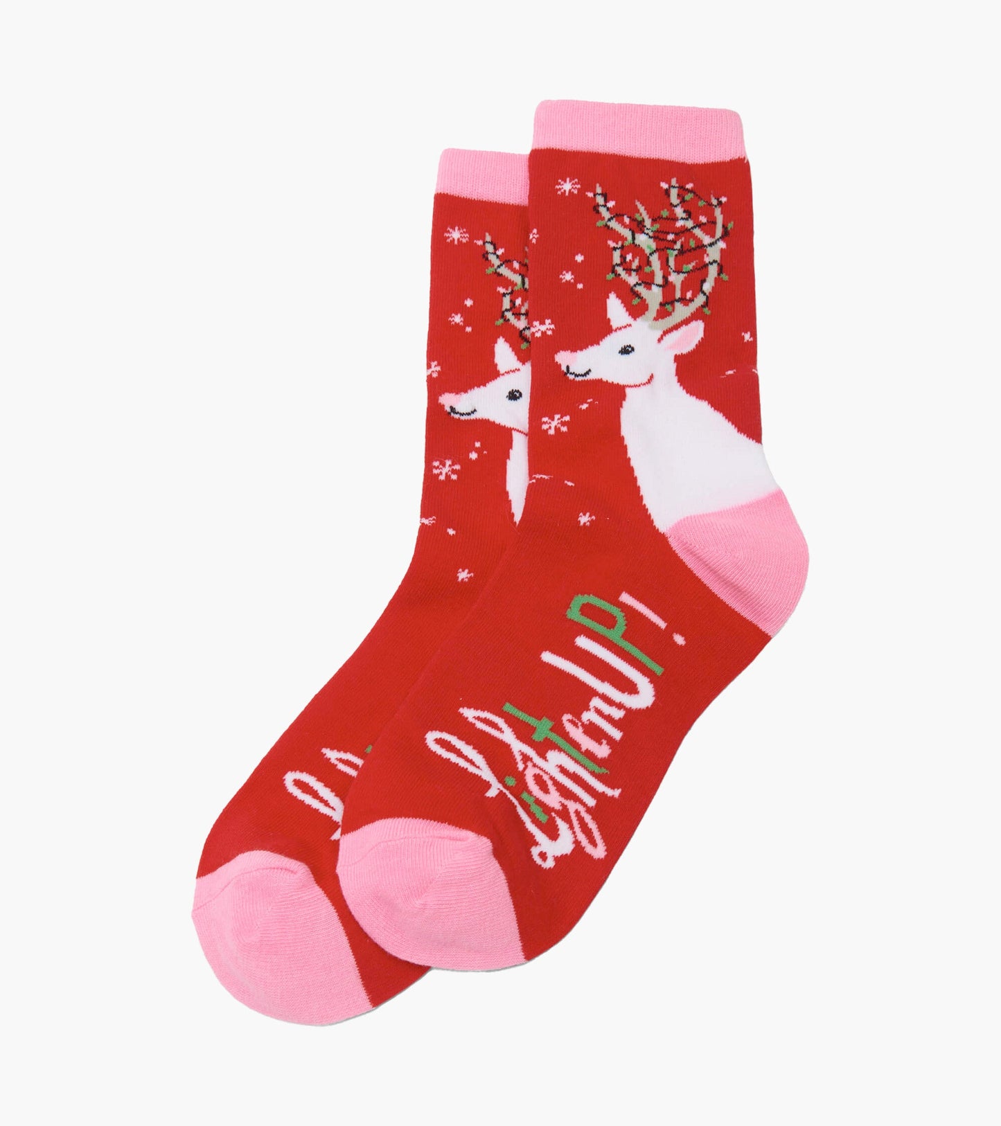 Women's Lighten Up Deer Crew Socks Hatley Little Blue House