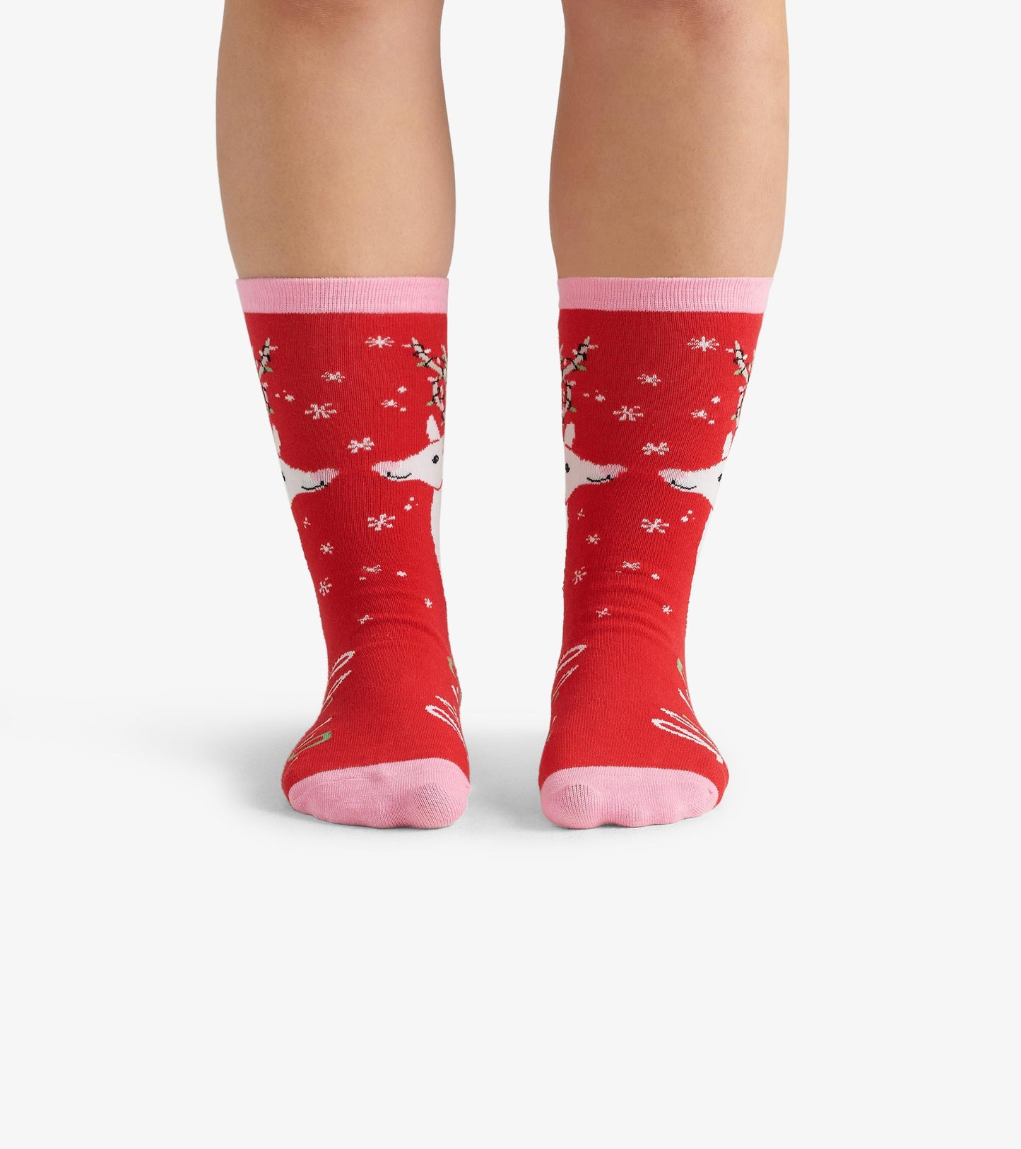 Women's Lighten Up Deer Crew Socks Hatley Little Blue House