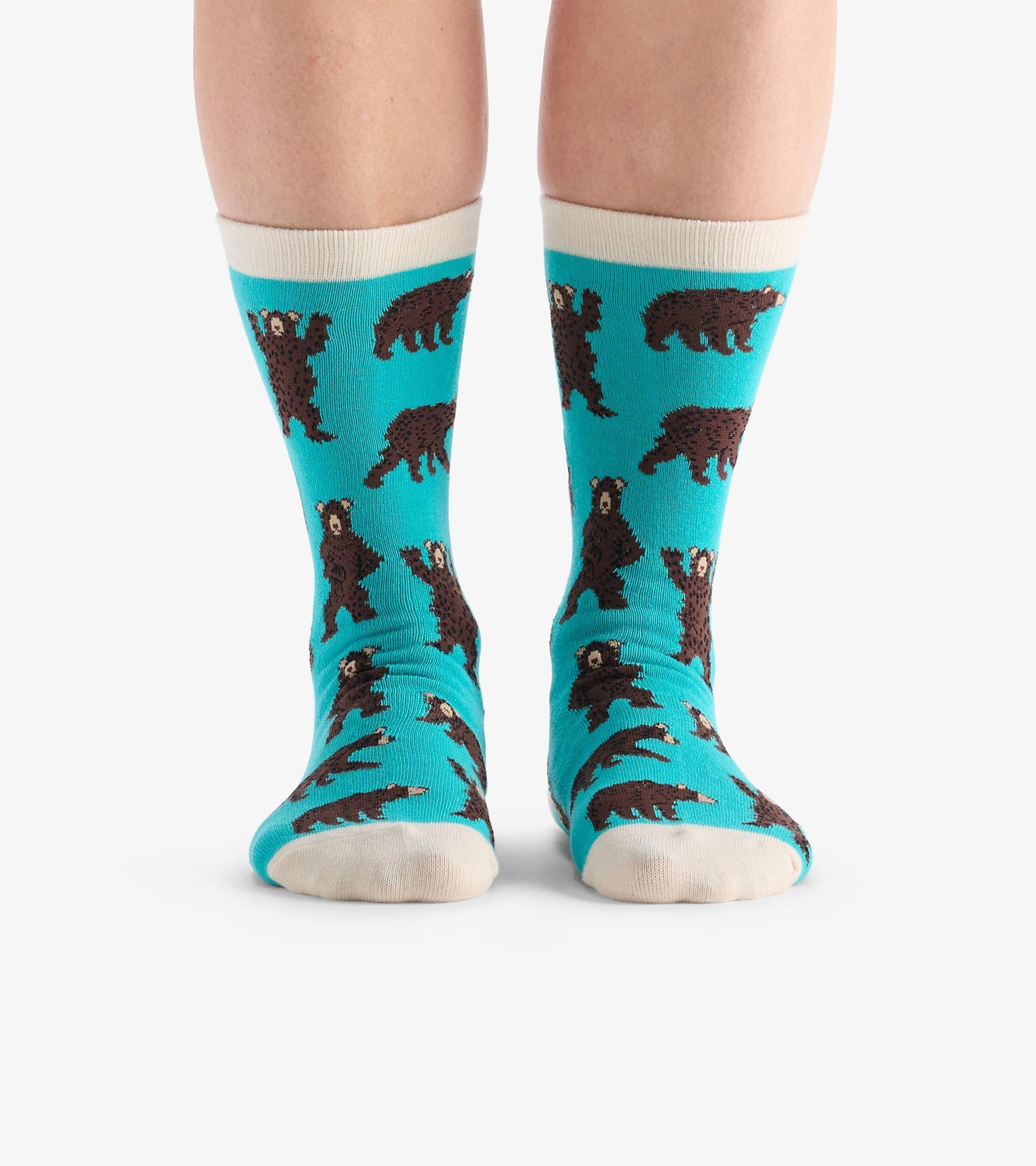 Women's Brown Bears Crew Socks