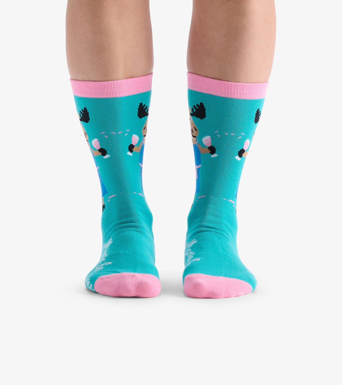 Women's Moose Be 5 O'Clock Crew Socks