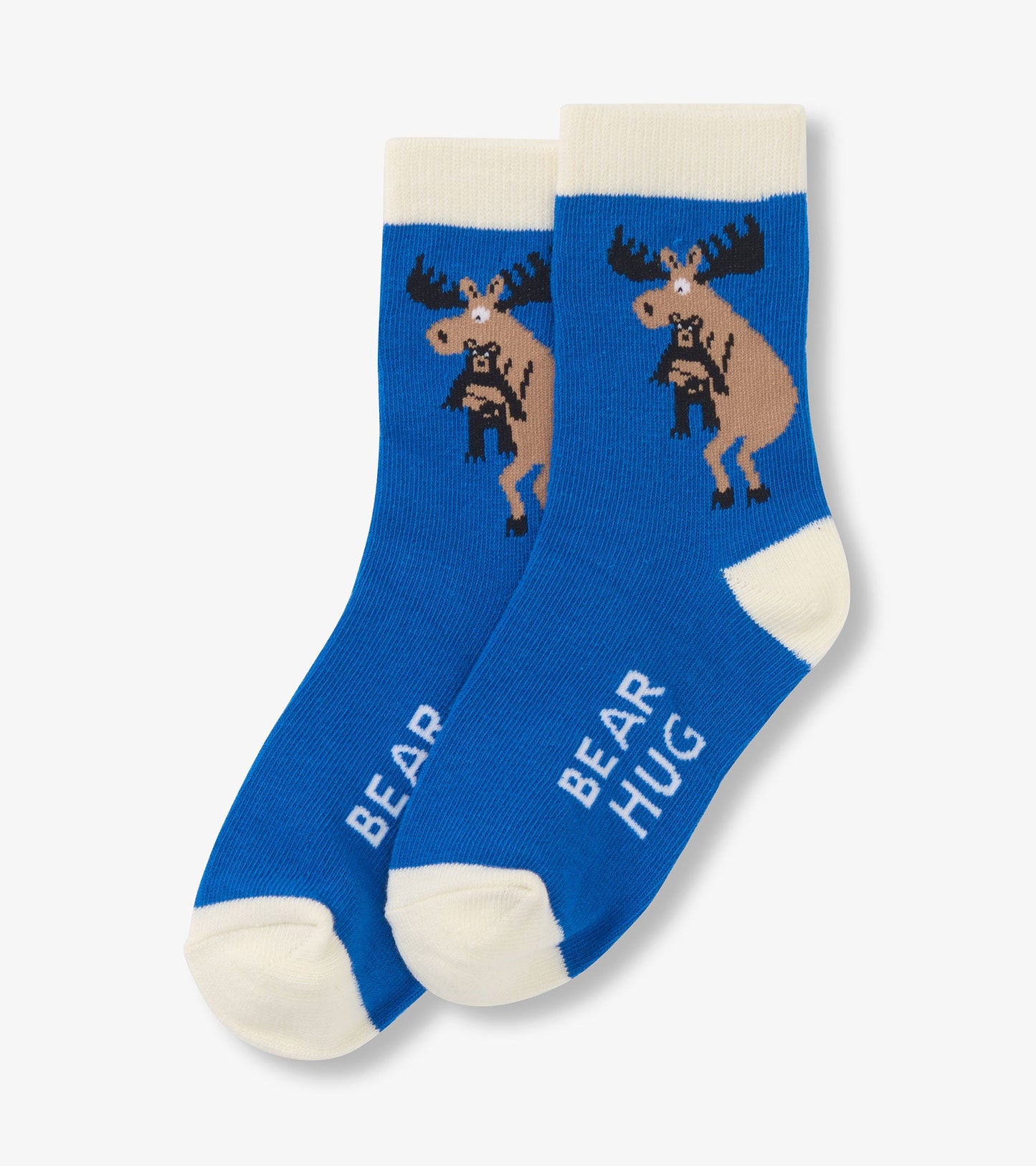 Kids Blue Moose Bear Hug Crew Socks