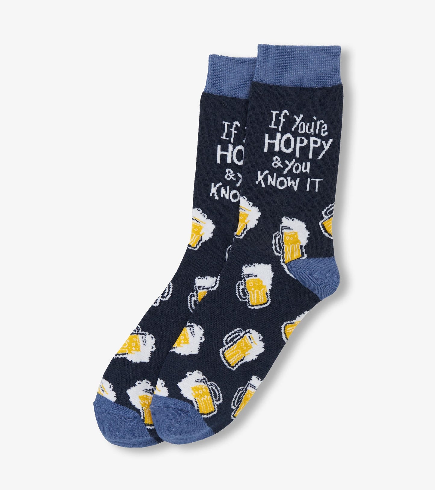 If You're Hoppy And You Know it Men's Crew Socks Hatley Little Blue House
