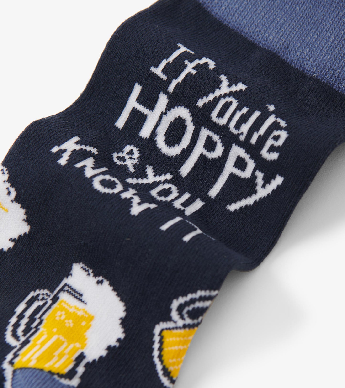 If You're Hoppy And You Know it Men's Crew Socks Hatley Little Blue House