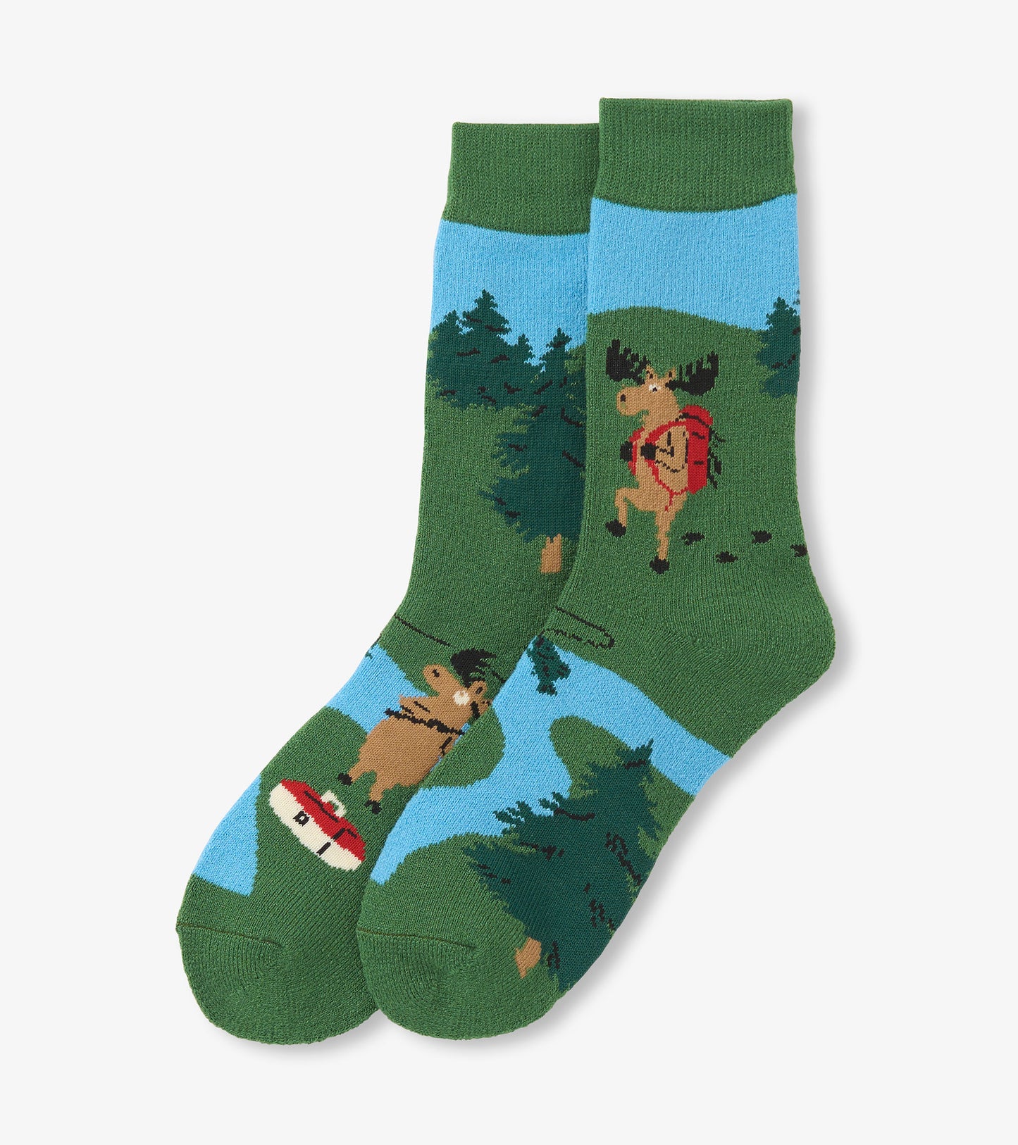 Adult Hiking Moose Cozy Socks